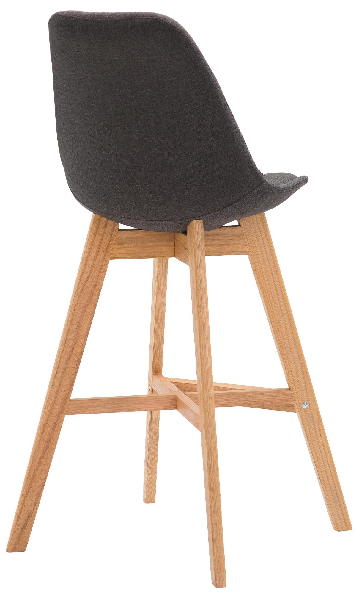 Barhocker Cannes Stoff Natura, dunkelgrau