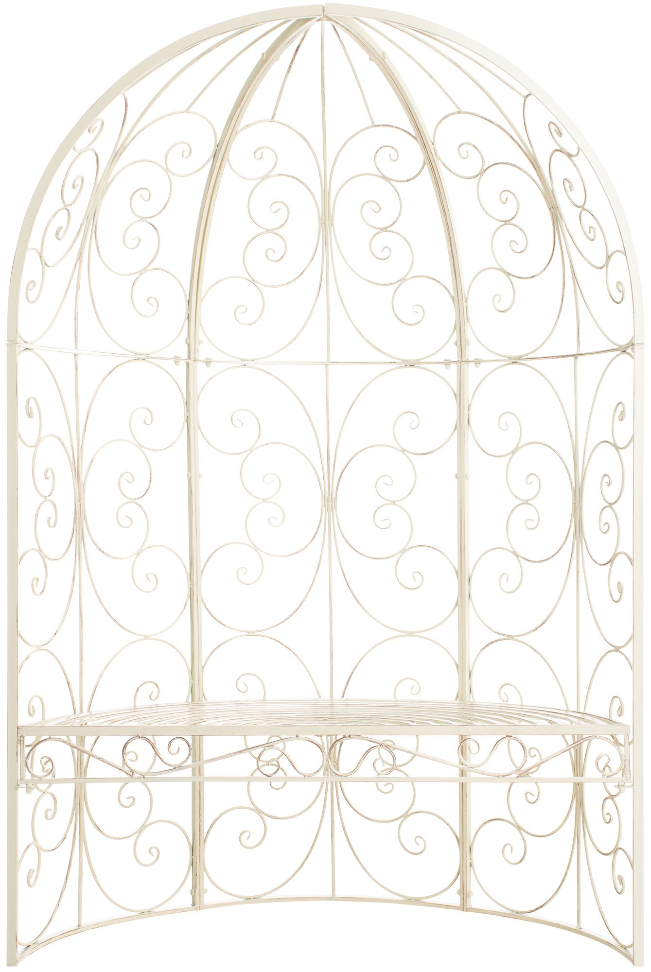 Halbpavillon Rosie mit Sitzbank, antik-creme