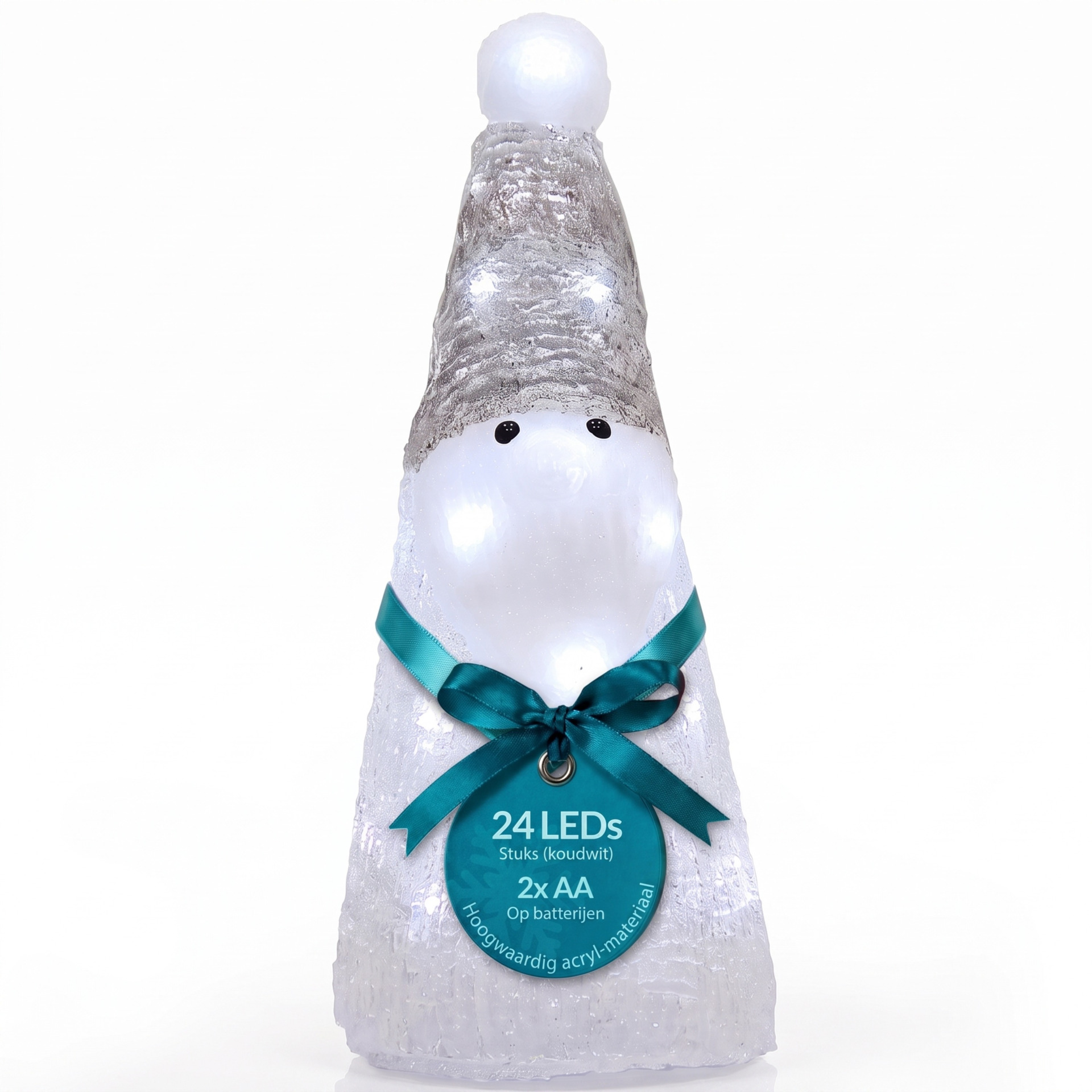 LED Acryl Figur Weihnachten Santa Weiß