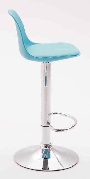 2er Set Barhocker Kiel Kunststoff chrom, blau