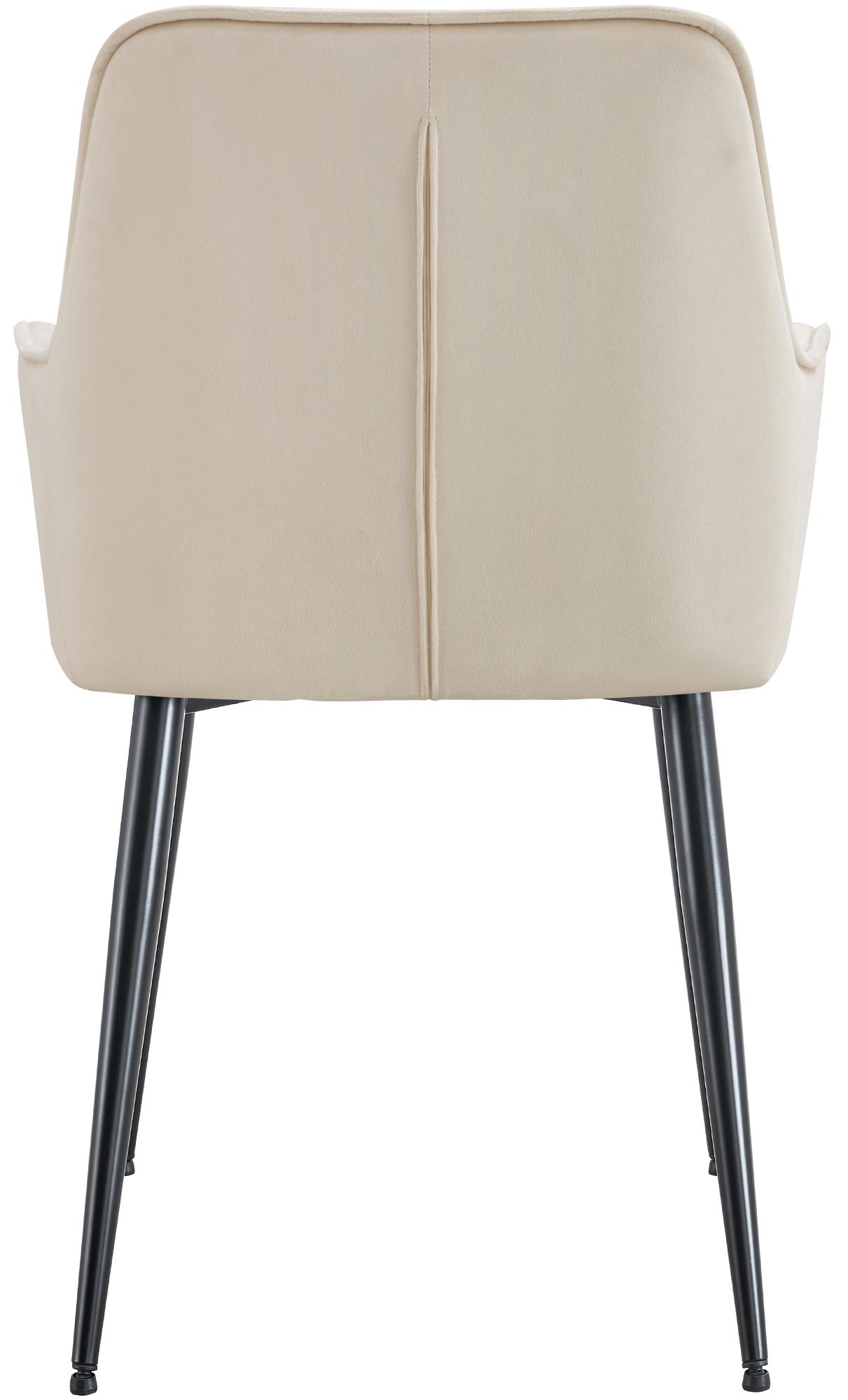 2er Set Esszimmerstuhl Ferndale Samt, creme