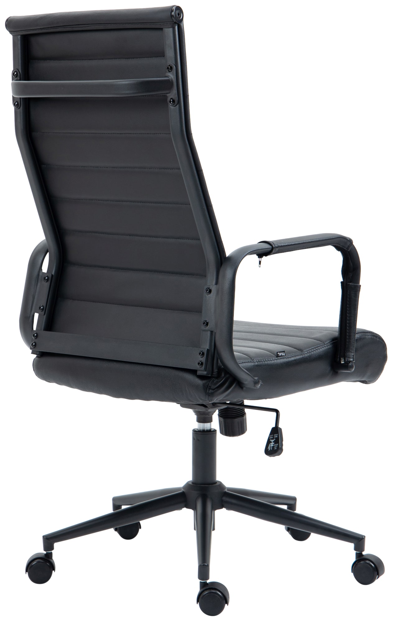 Bürostuhl Kolumbus Echtleder, schwarz/schwarz