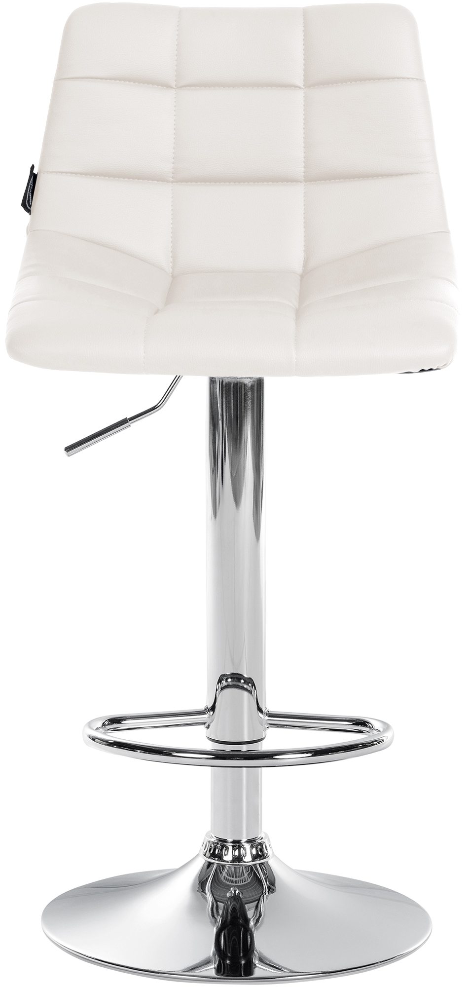2er Set Barhocker Jerry Kunstleder chrom, weiß
