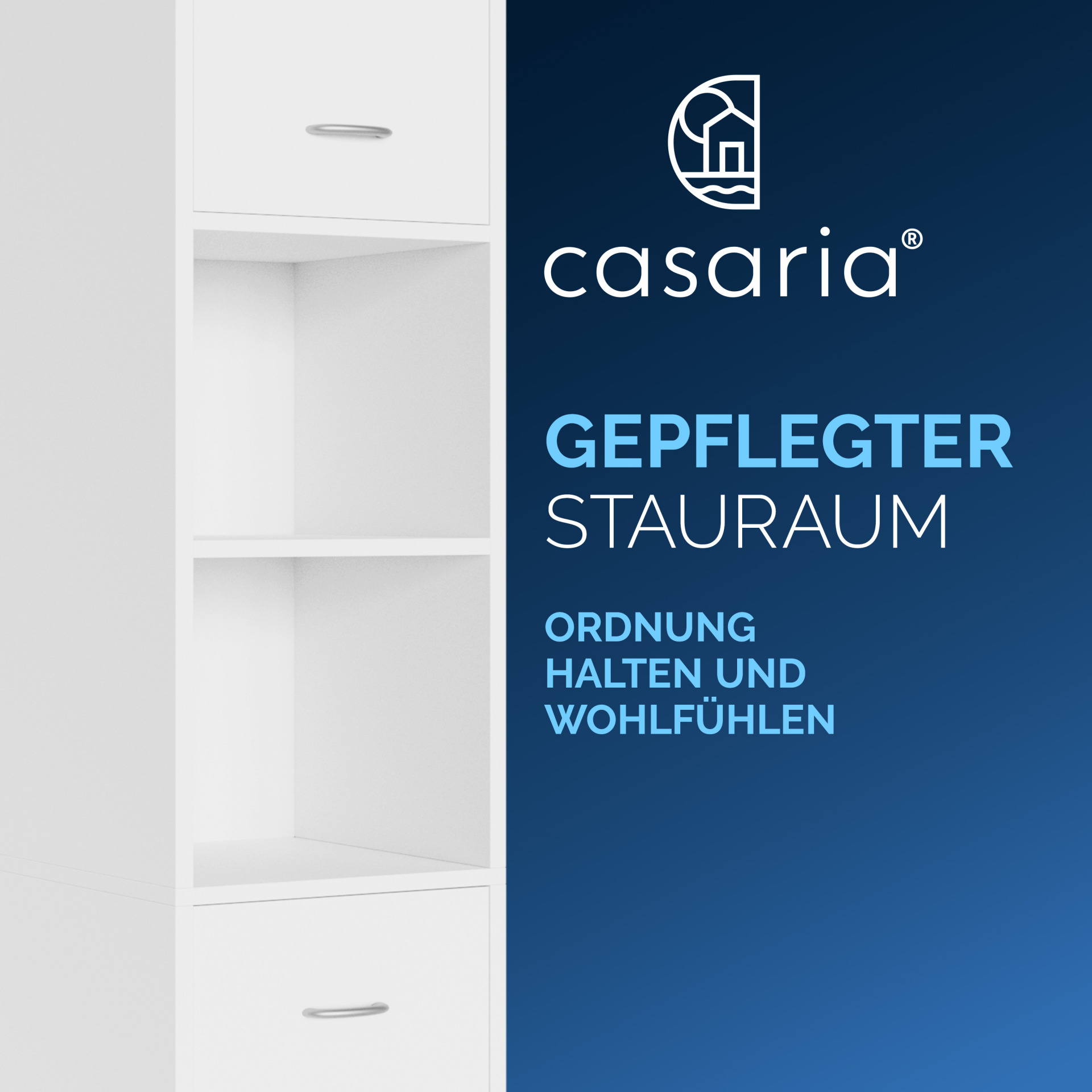 Badezimmerhochschrank Neapel Weiß 180x30x30cm