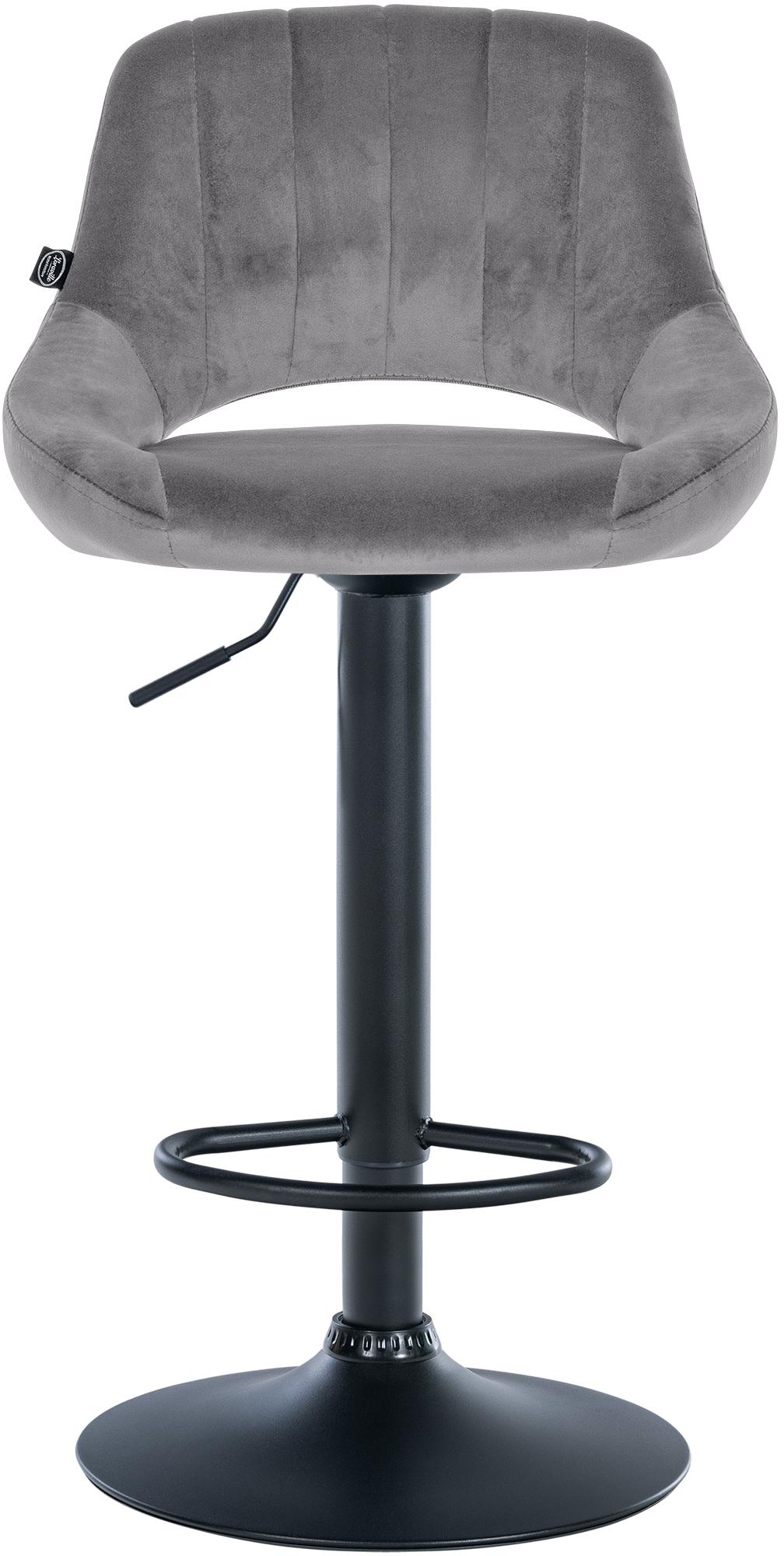 2er Set Barhocker Milet Samt B, dunkelgrau