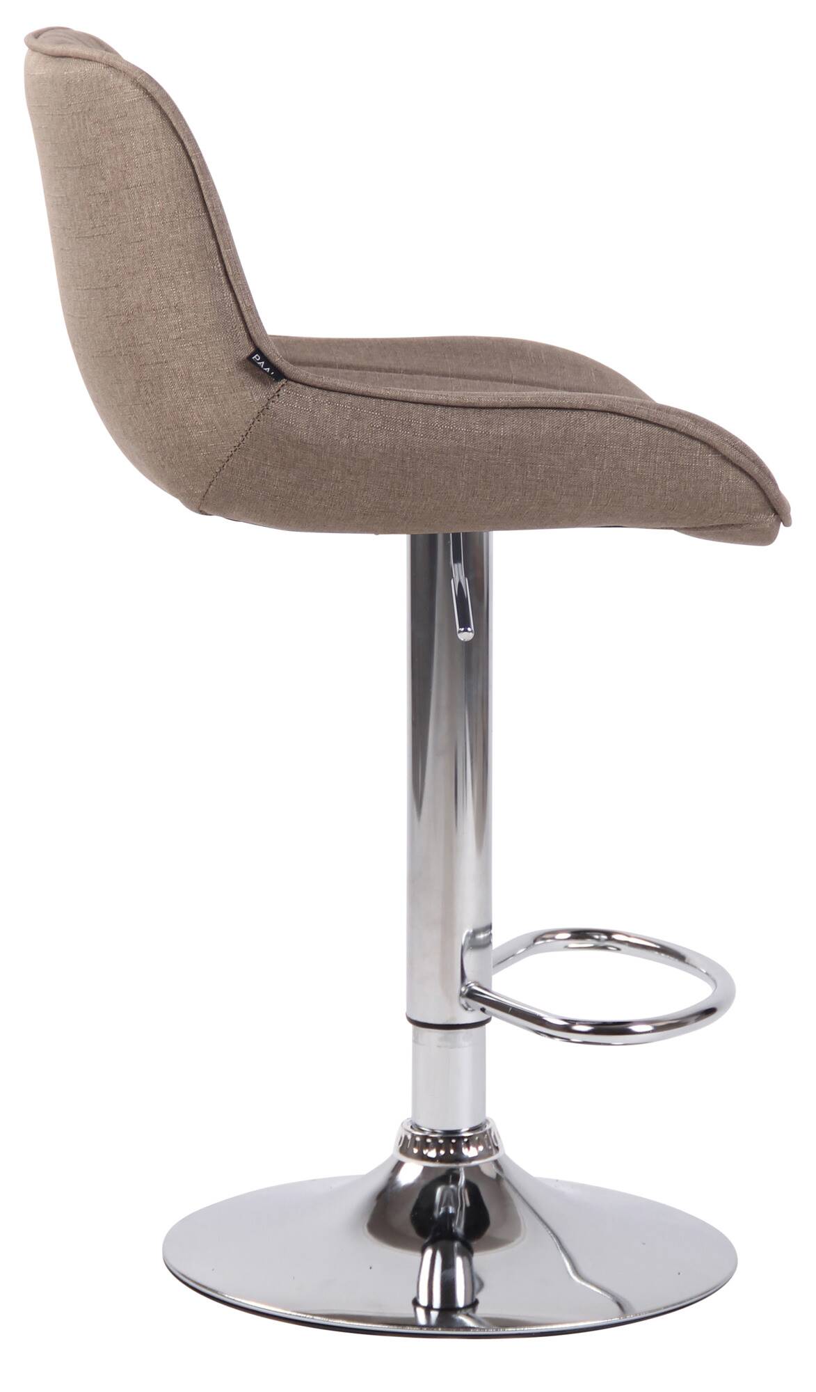 2er Set Barhocker Lentini Stoff chrom, taupe