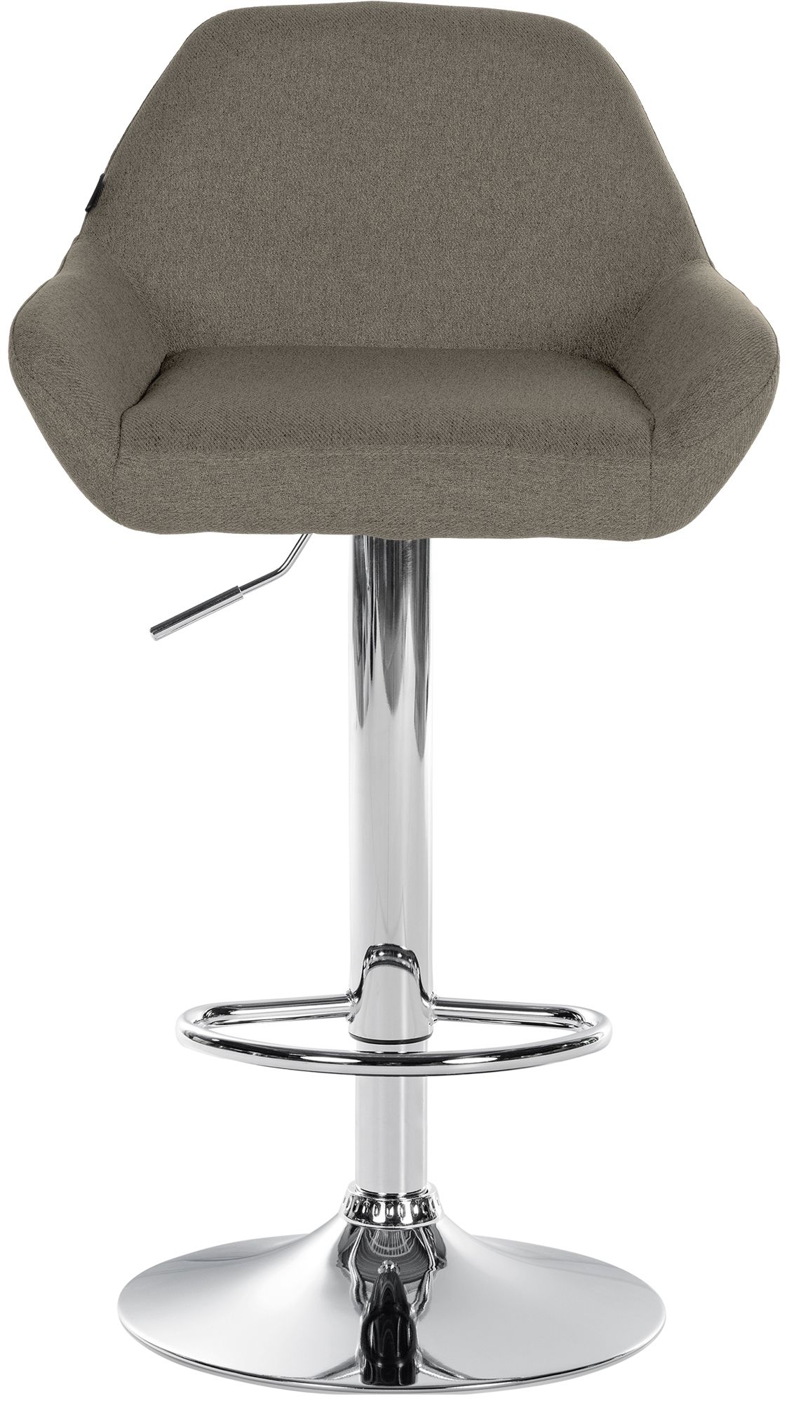 Barhocker Braga Stoff chrom, taupe