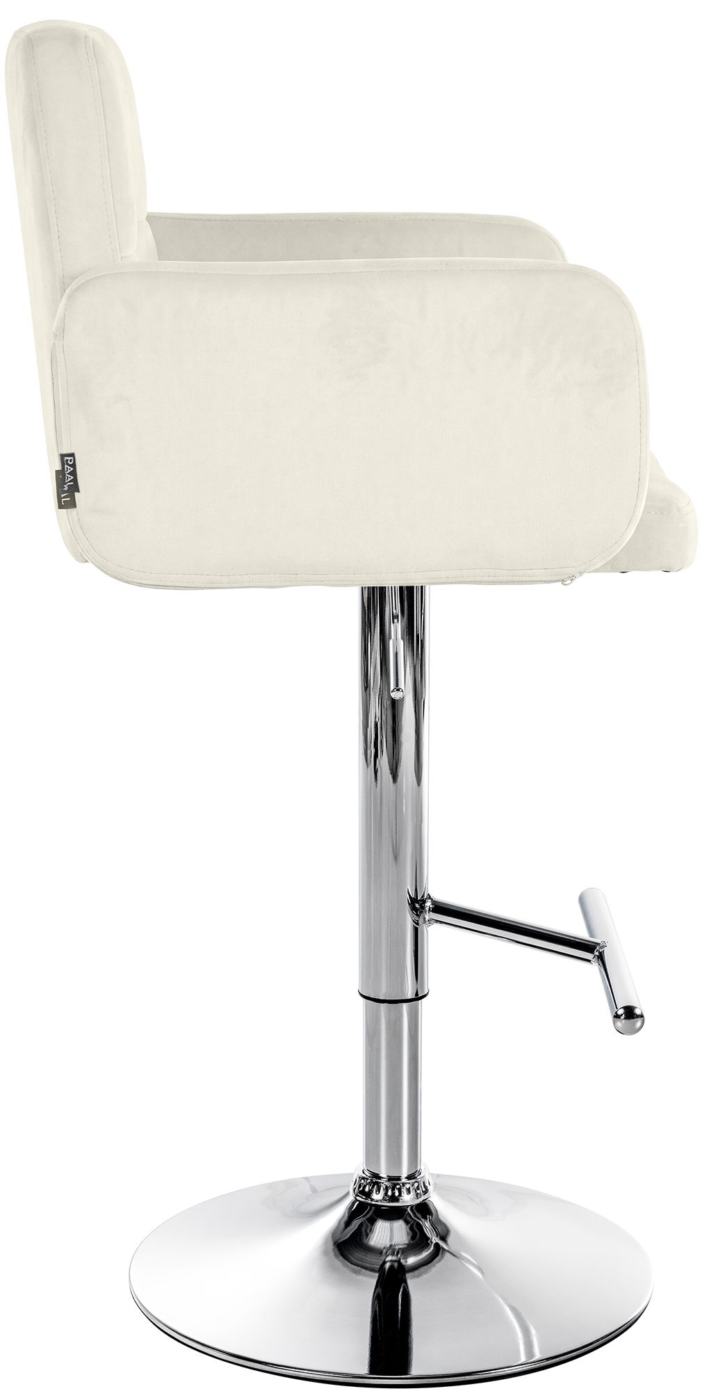 Barhocker Los Angeles Samt chrom, creme