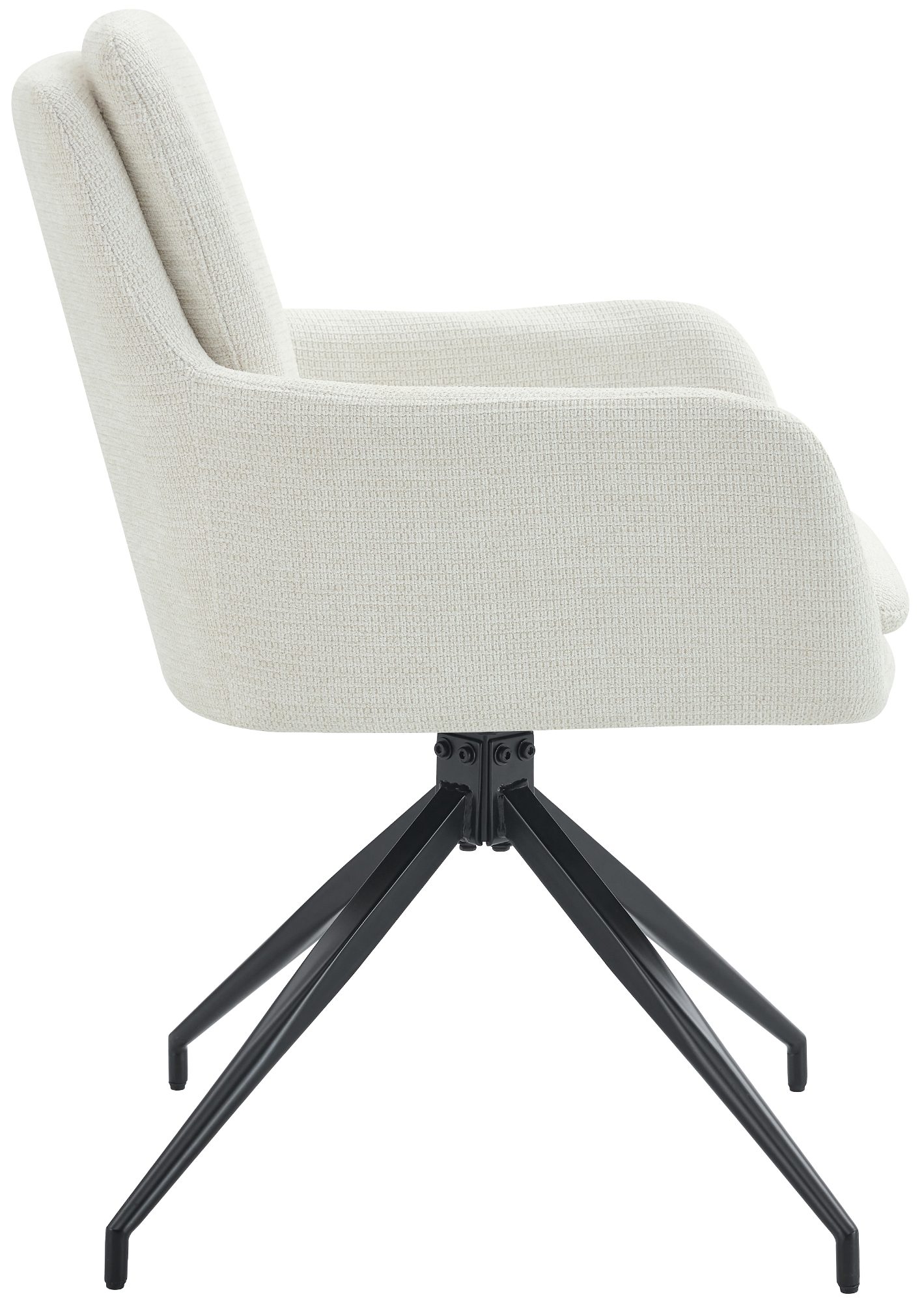 2er Set Esszimmerstuhl Pickett Stoff, creme