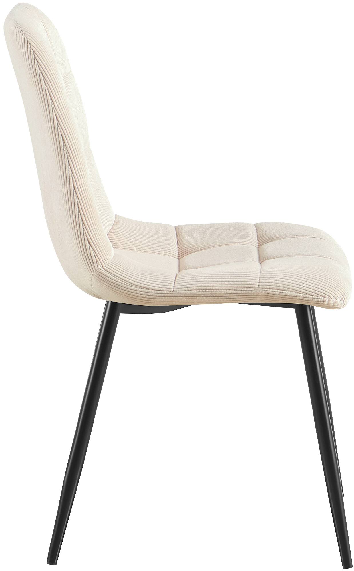 2er Set Esszimmerstuhl Antibes Cord, creme
