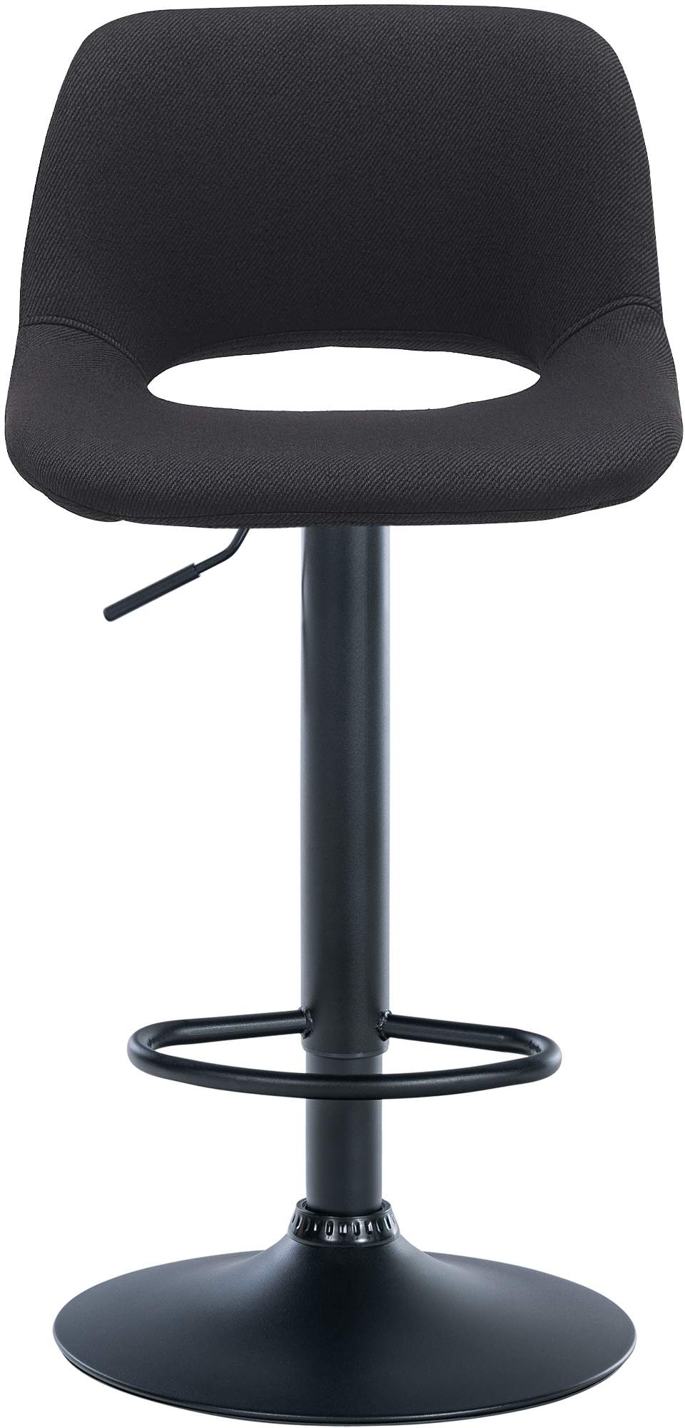 2er Set Barhocker Camden Stoff schwarz, schwarz