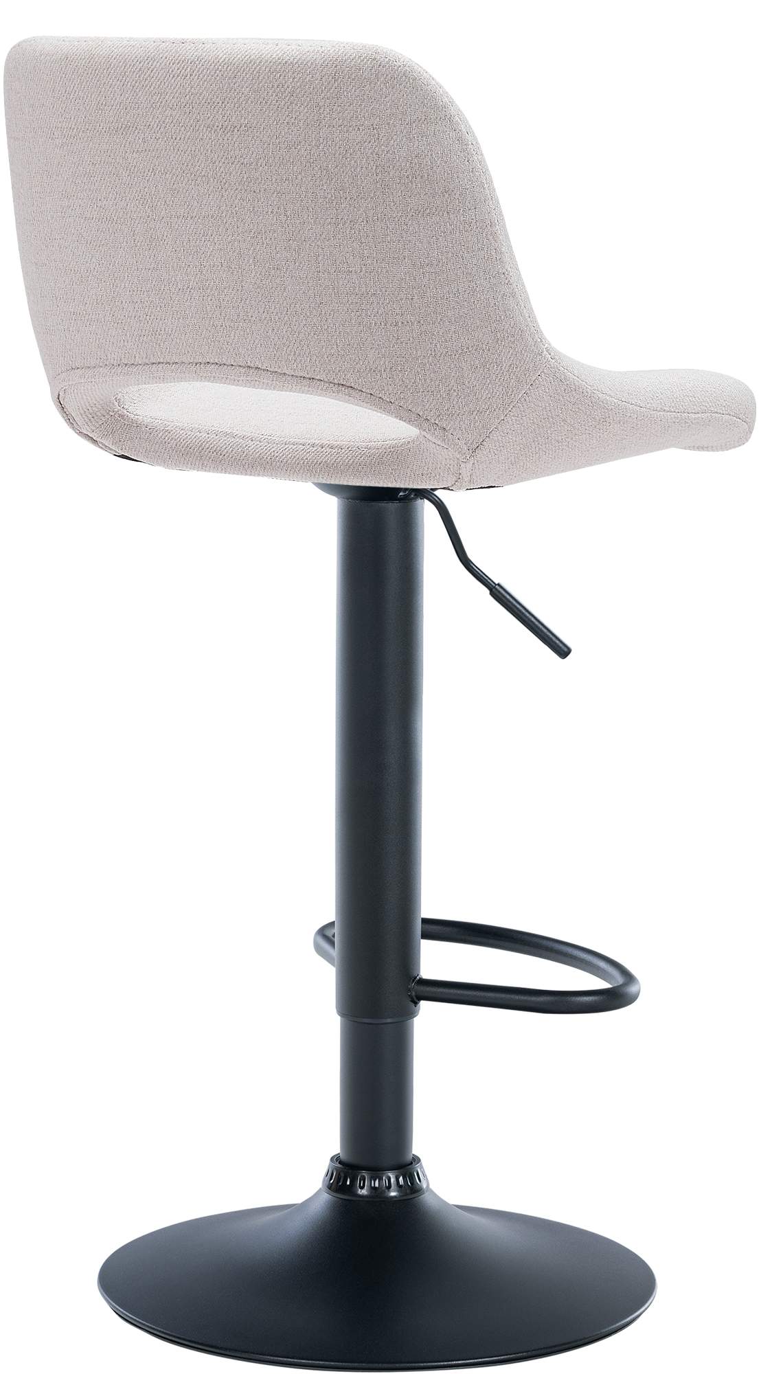 Barhocker Camden Stoff schwarz, creme