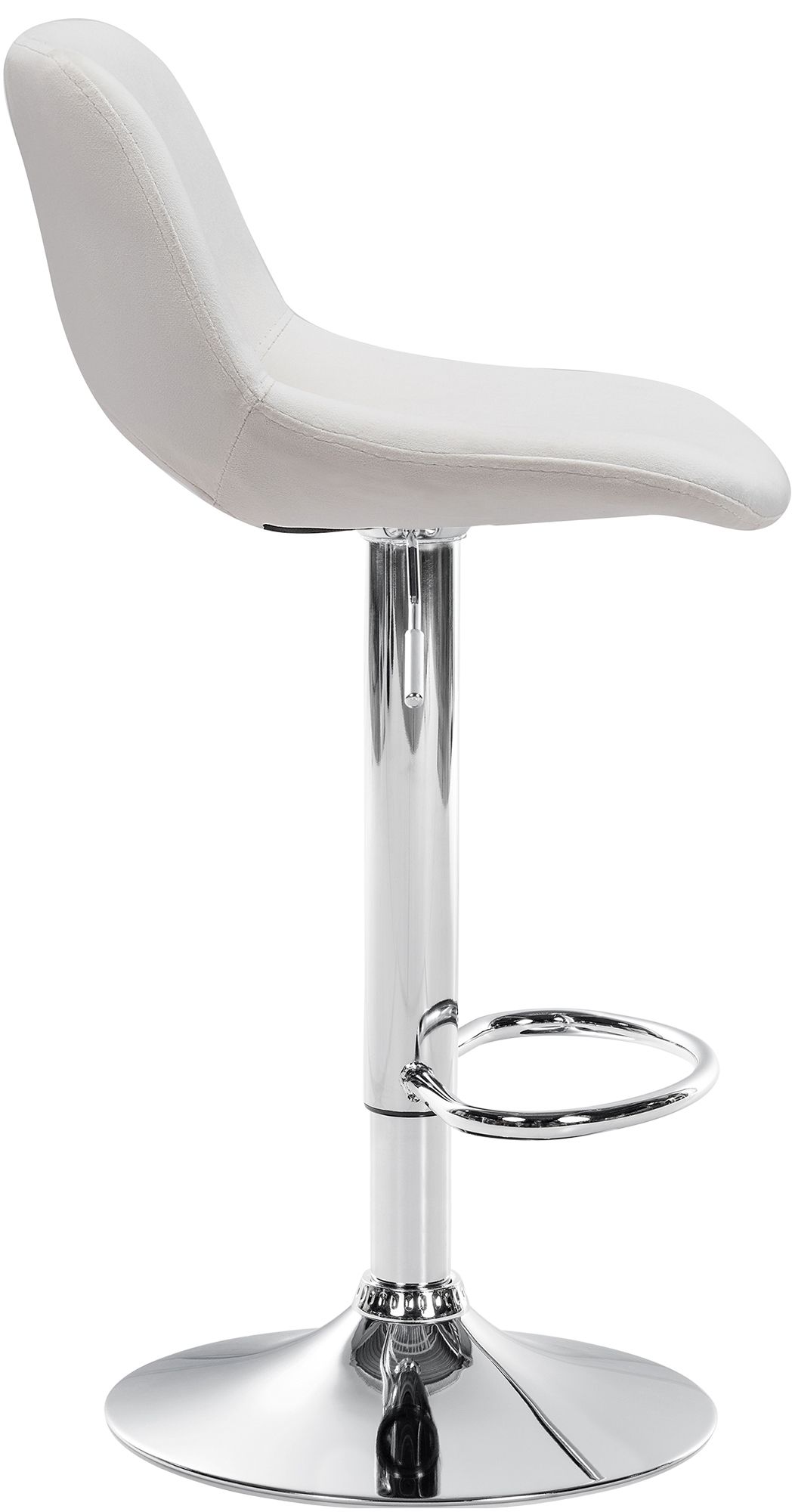 2er Set Barhocker Camden Samt chrom, creme