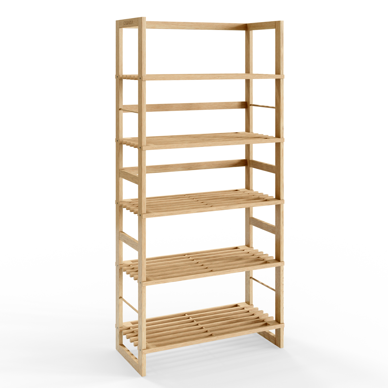 Standregal Öland 136x58x27cm lasiertes Echtholz