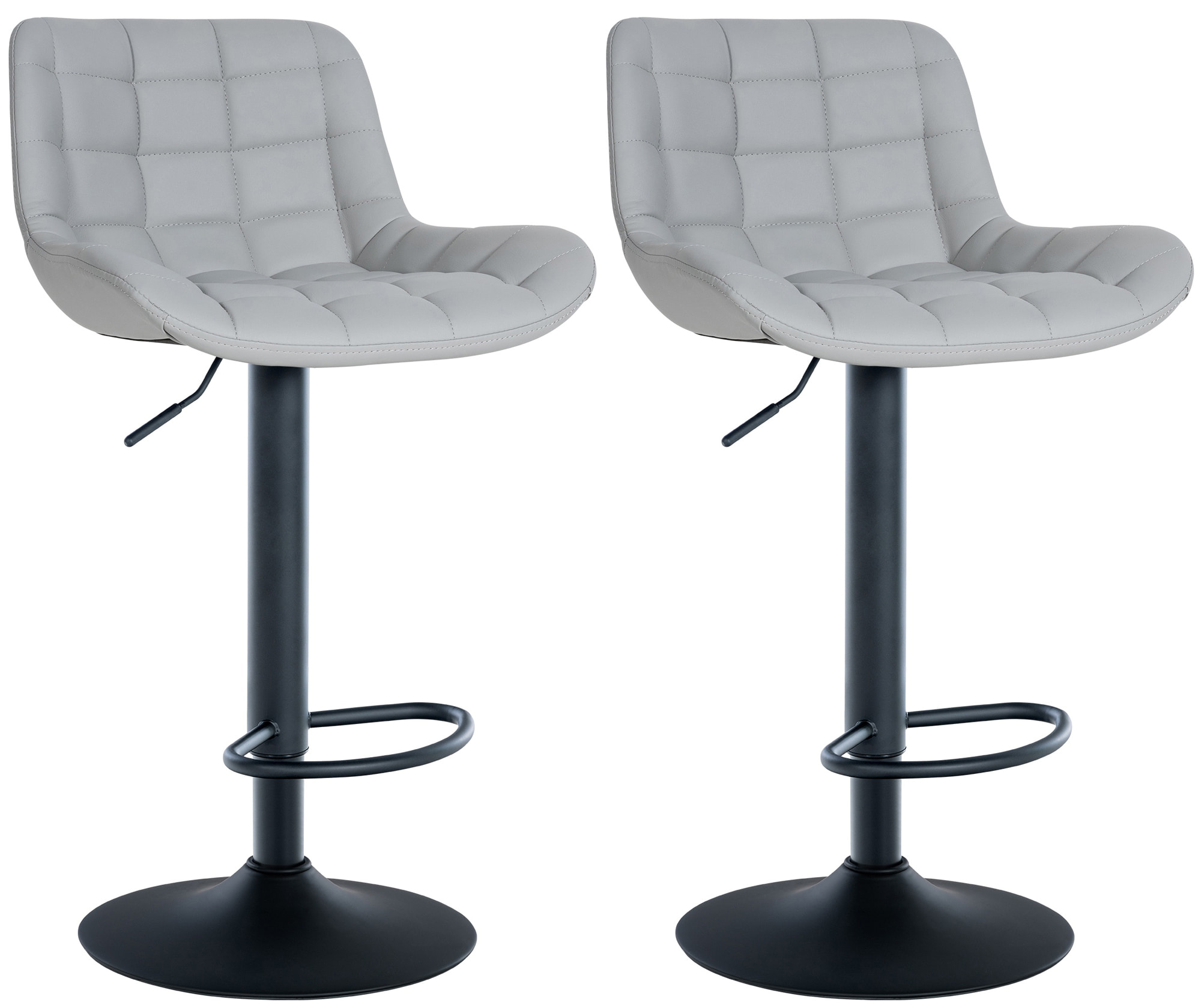 2er Set Barhocker Tover Kunstleder, grau