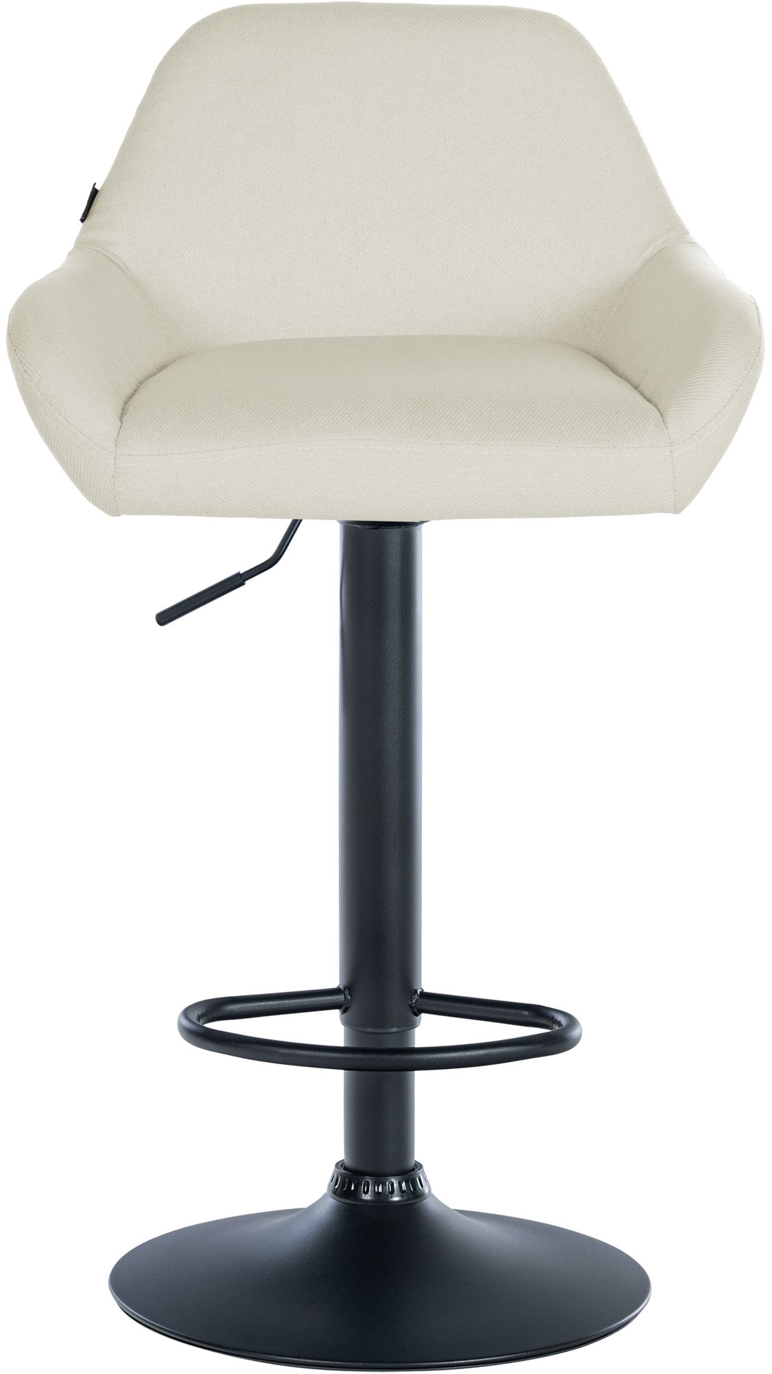 2er Set Barhocker Braga Stoff schwarz, creme
