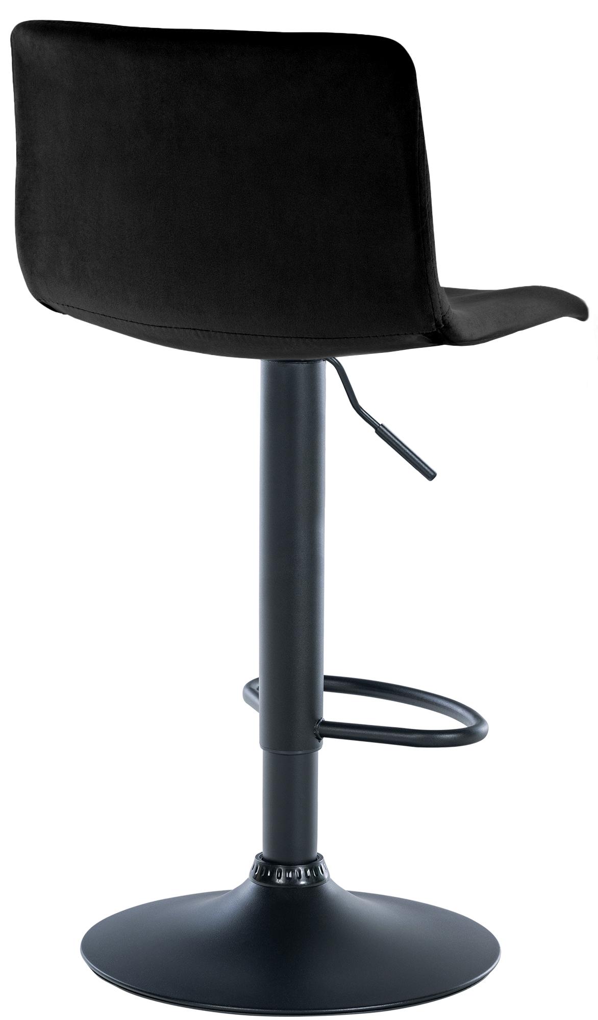 Barhocker Hoover Samt B, schwarz