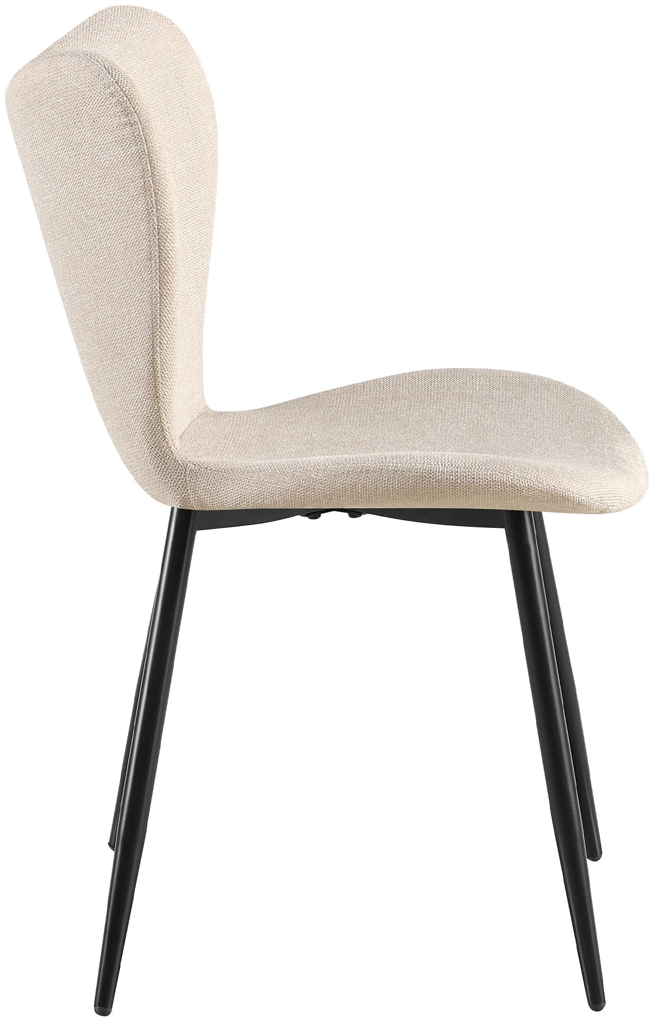 2er Set Esszimmerstuhl Maika Stoff, creme
