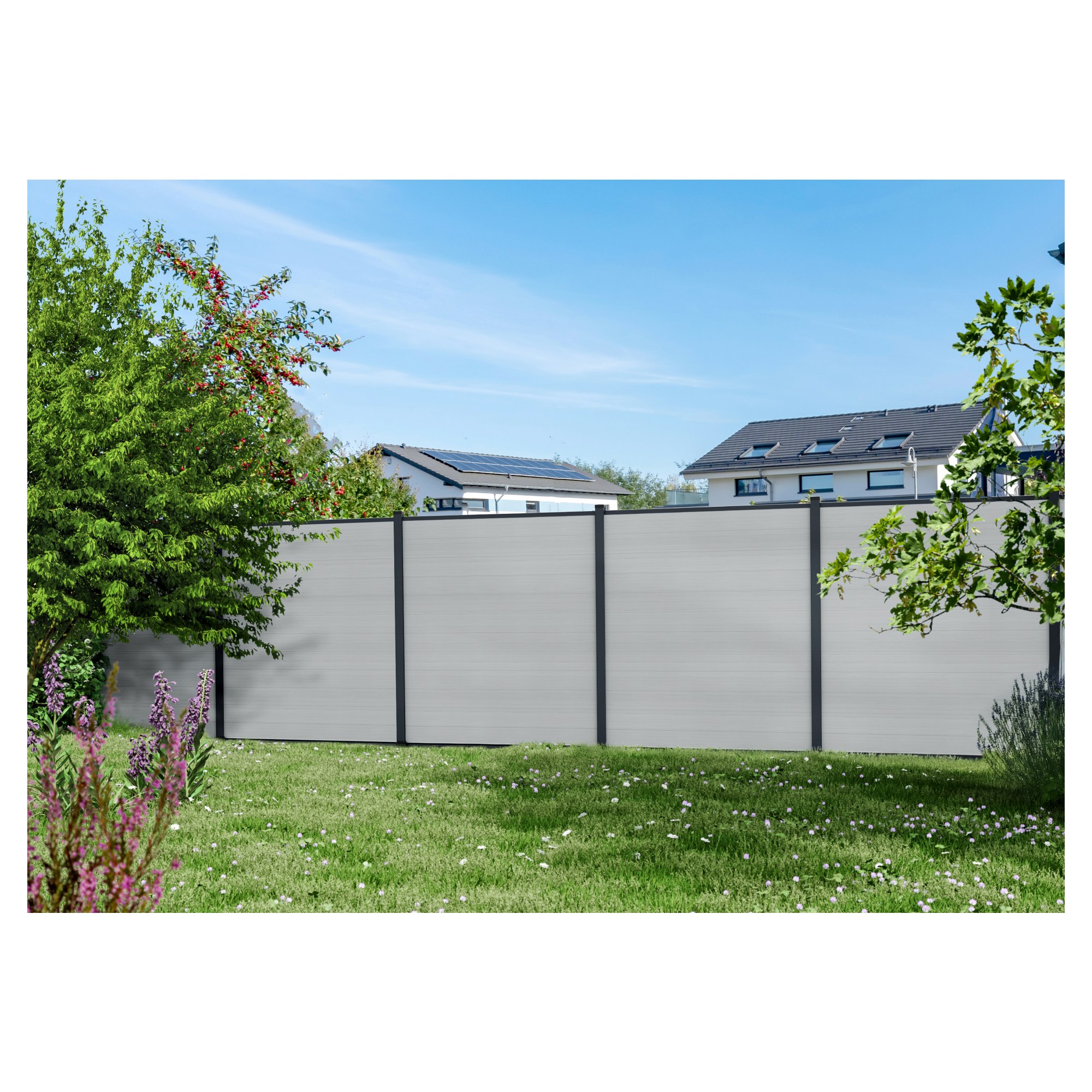 MAX WPC-Steckzaun, smoke white, 150 x 20 x 1790 mm, coextrudiert