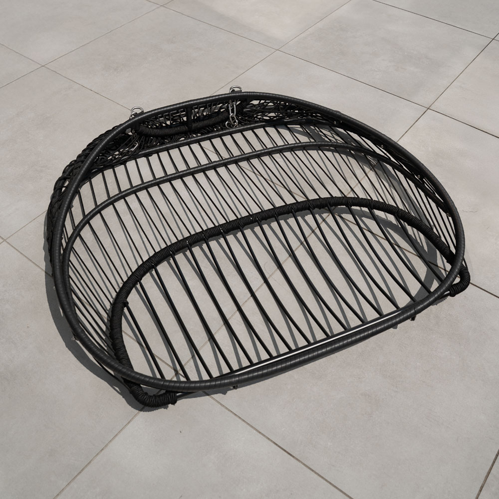 Hängesessel LOMA – 2 Sitzer Schwarz