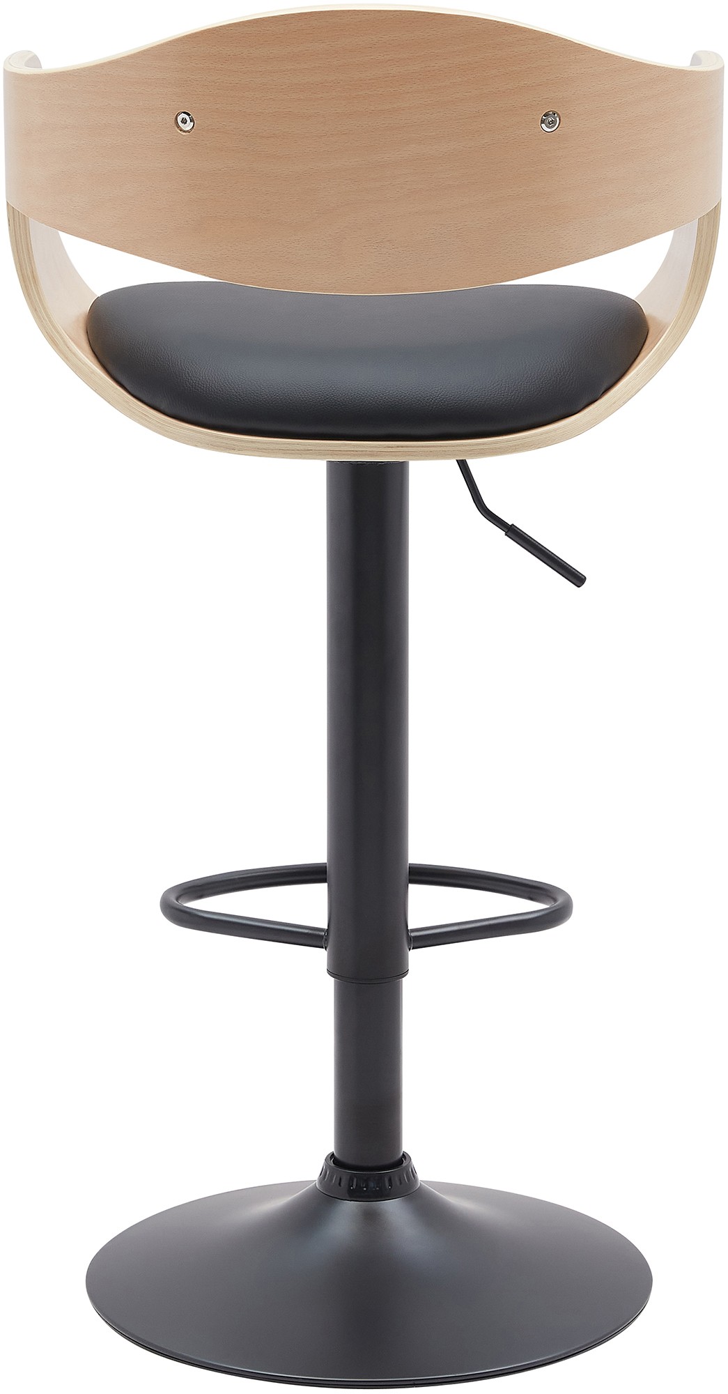 Barhocker Kingston B Kunstleder, natura/schwarz