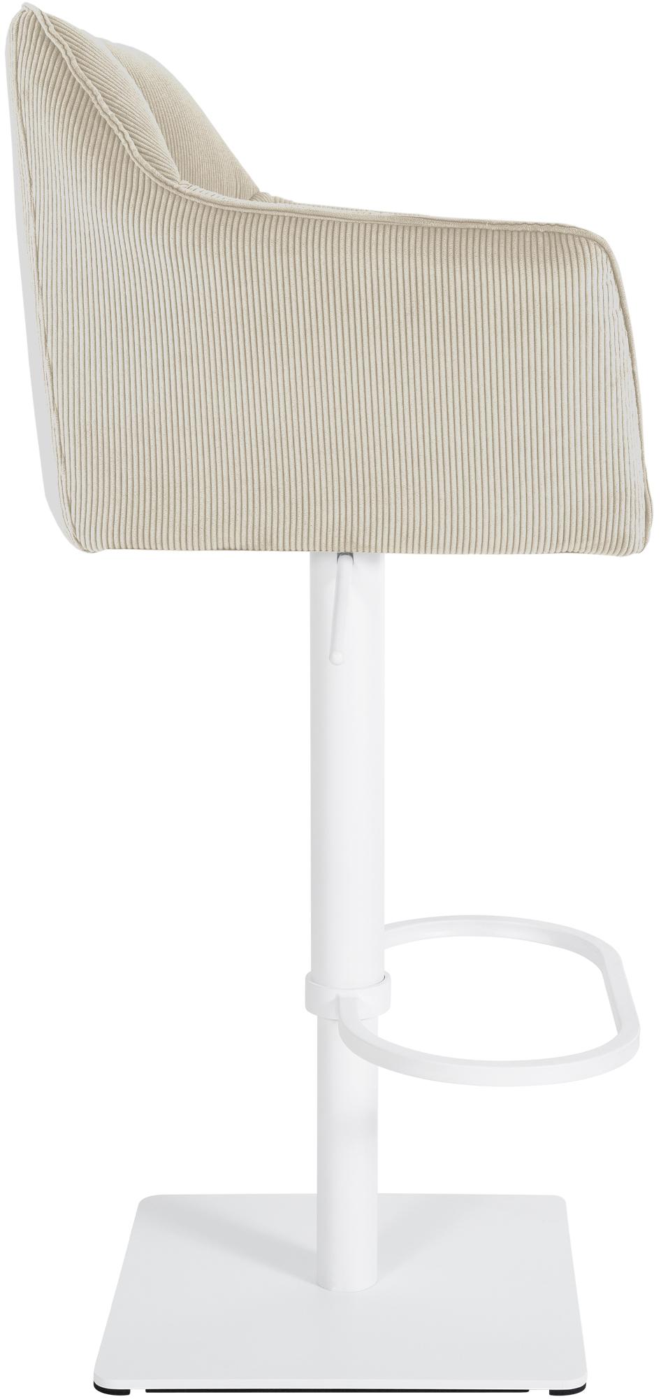 Barhocker Damaso W Cord, creme