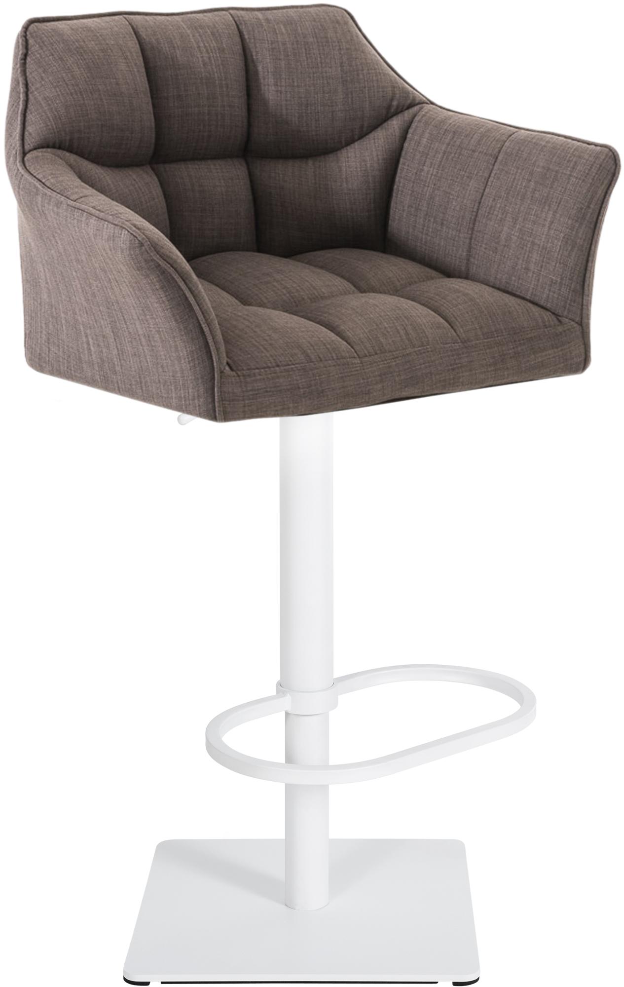 Barhocker Damaso W Stoff, grau