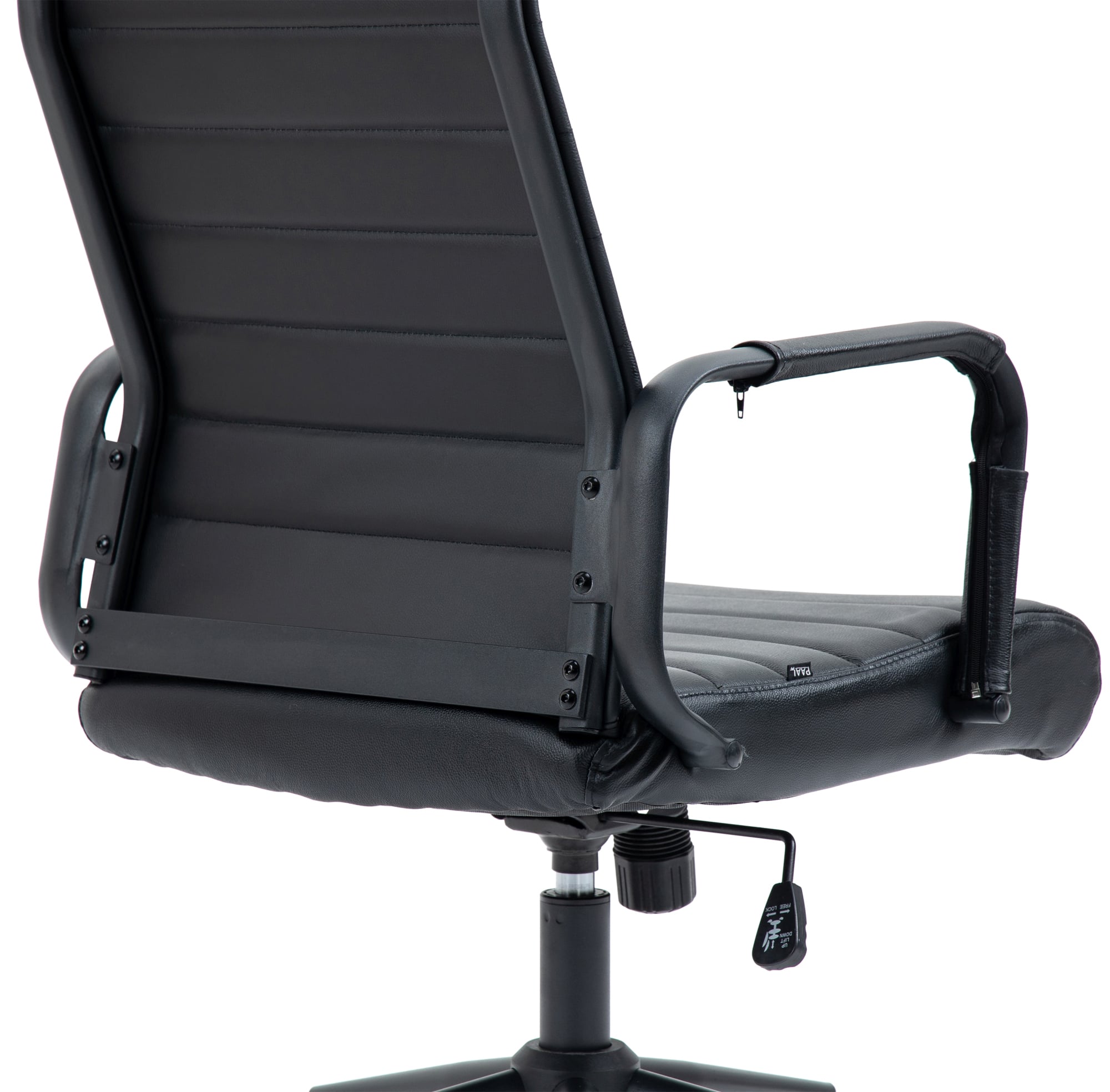 Bürostuhl Kolumbus Echtleder, schwarz/schwarz