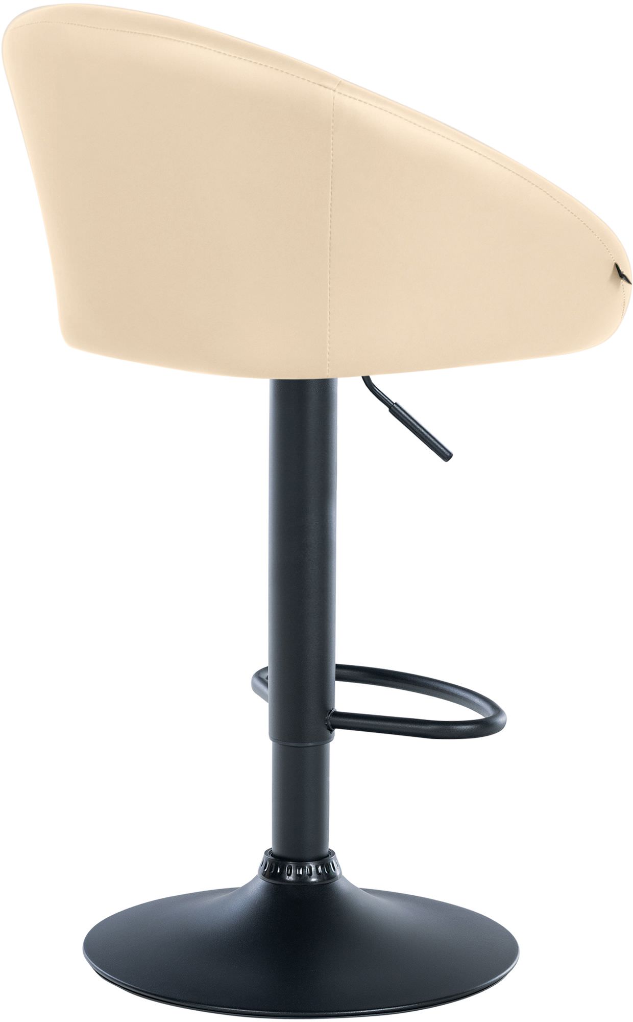 Barhocker Davie Kunstleder schwarz, creme