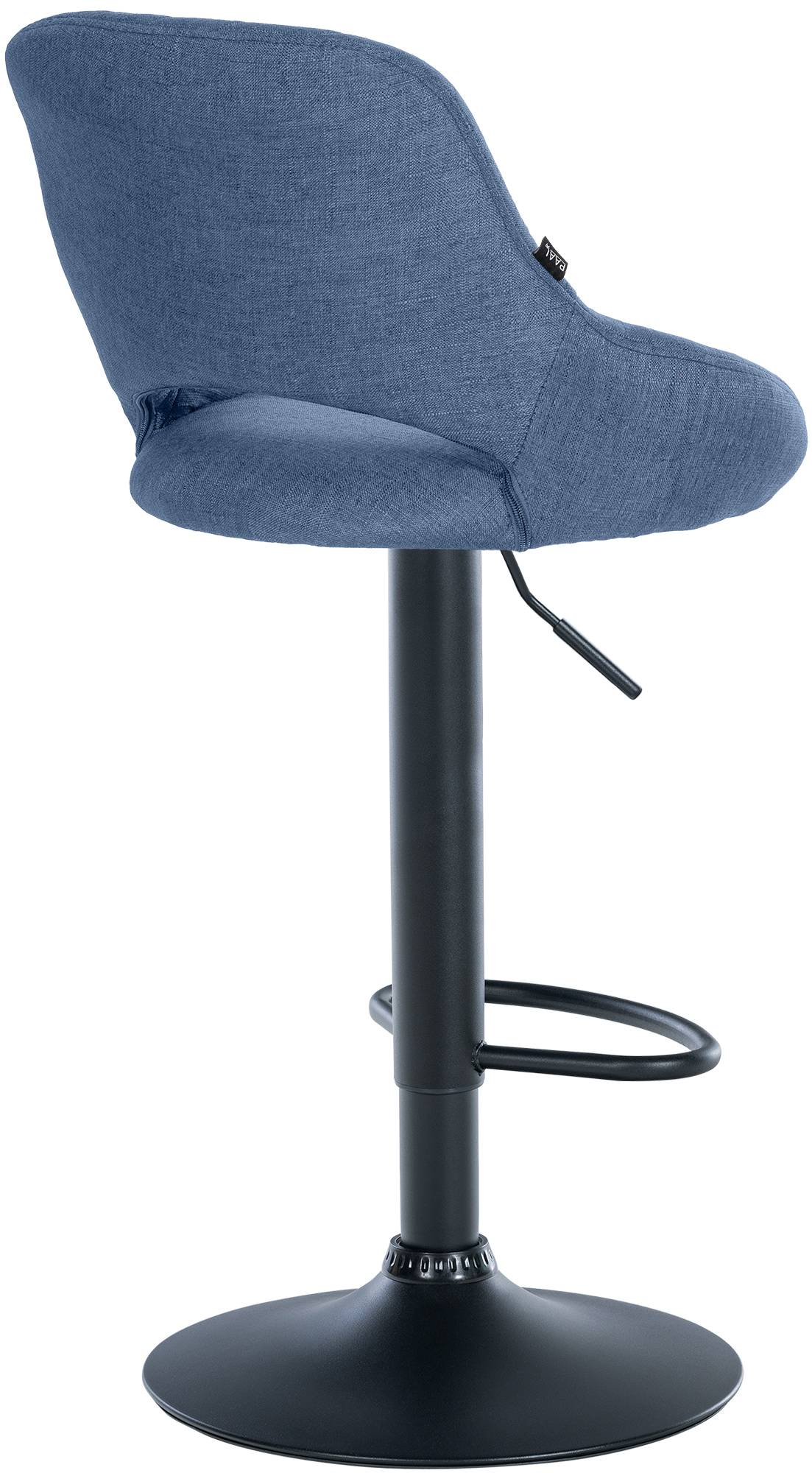 Barhocker Milet Stoff schwarz, blau