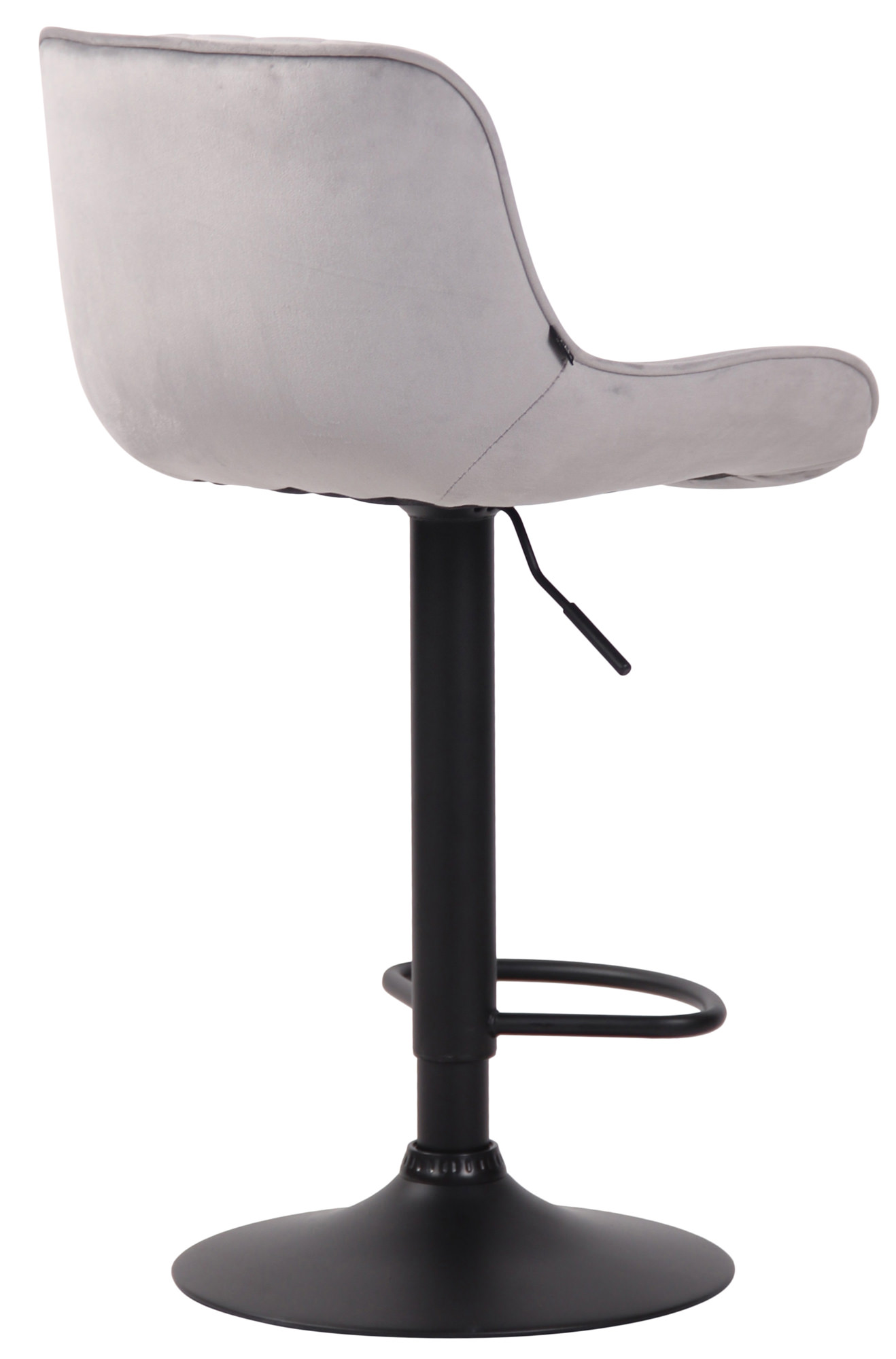 Barhocker Lentini Samt schwarz, grau