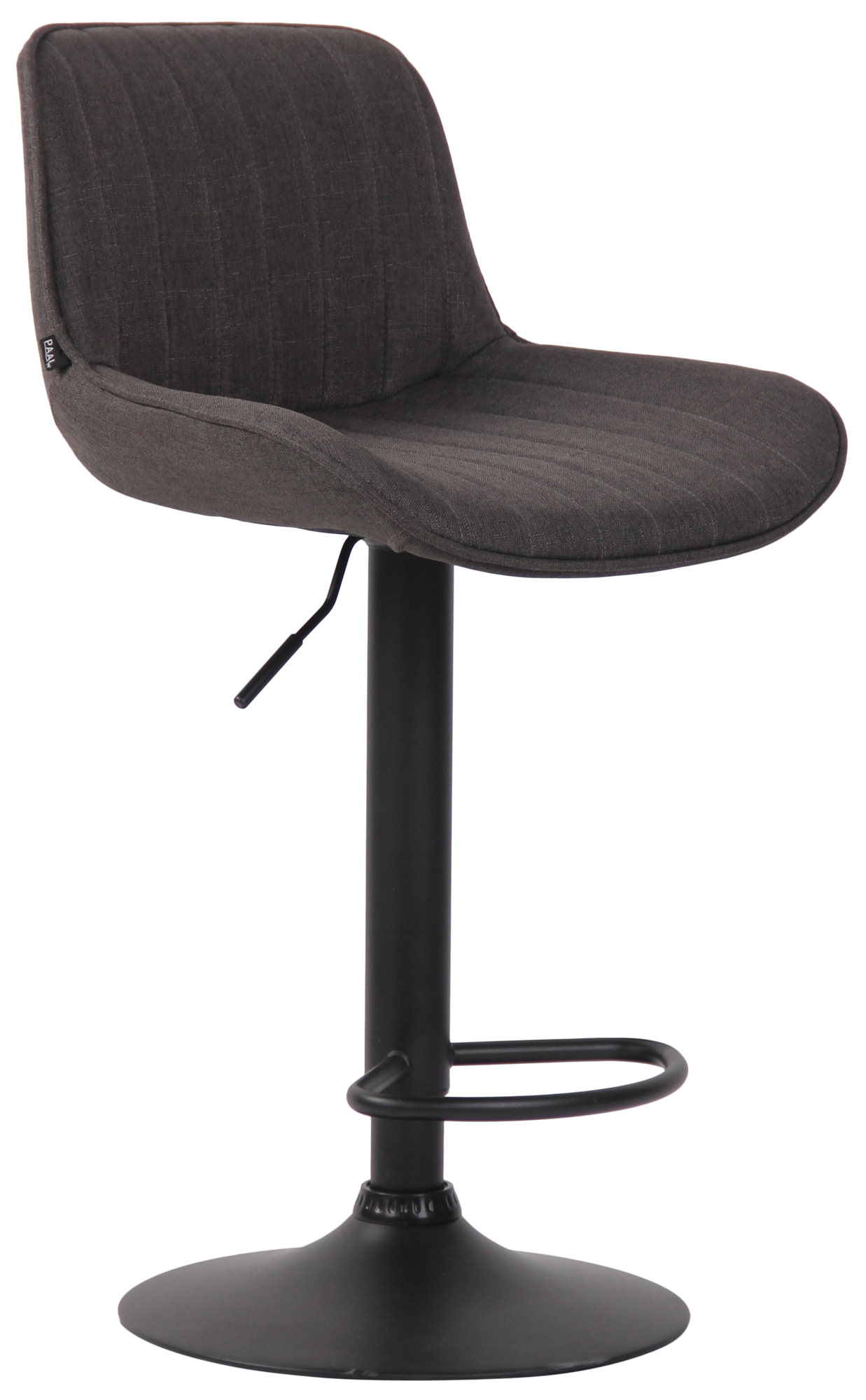 Barhocker Lentini Stoff schwarz, dunkelgrau