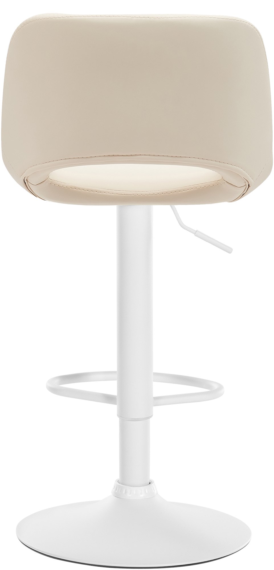 Barhocker Camden Kunstleder weiß, creme