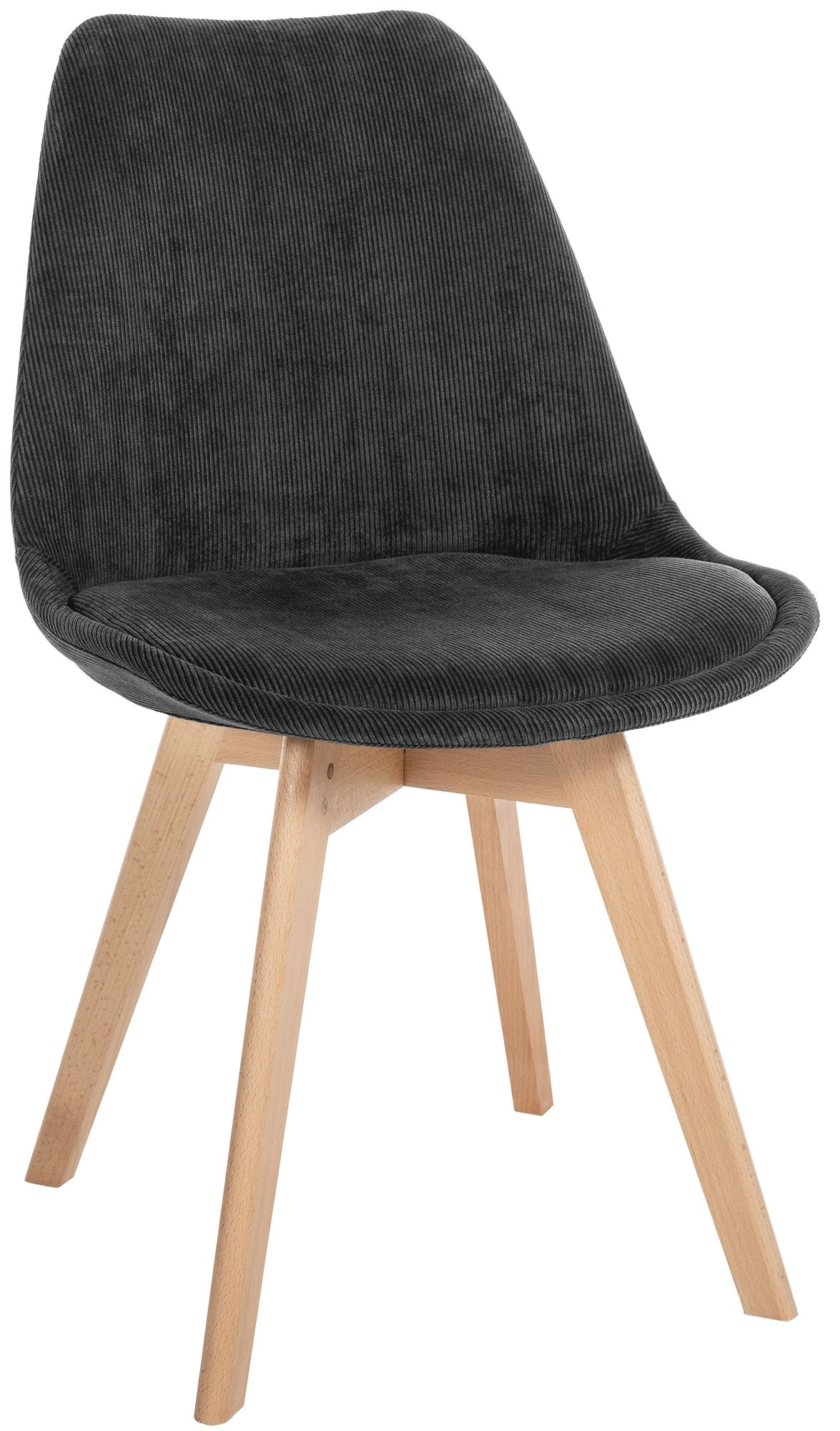 Stuhl Linares Cord, anthrazit