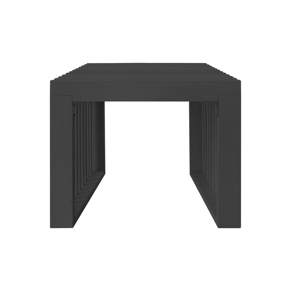 Sitzbank aus Holz LORA Schwarz - 50 cm