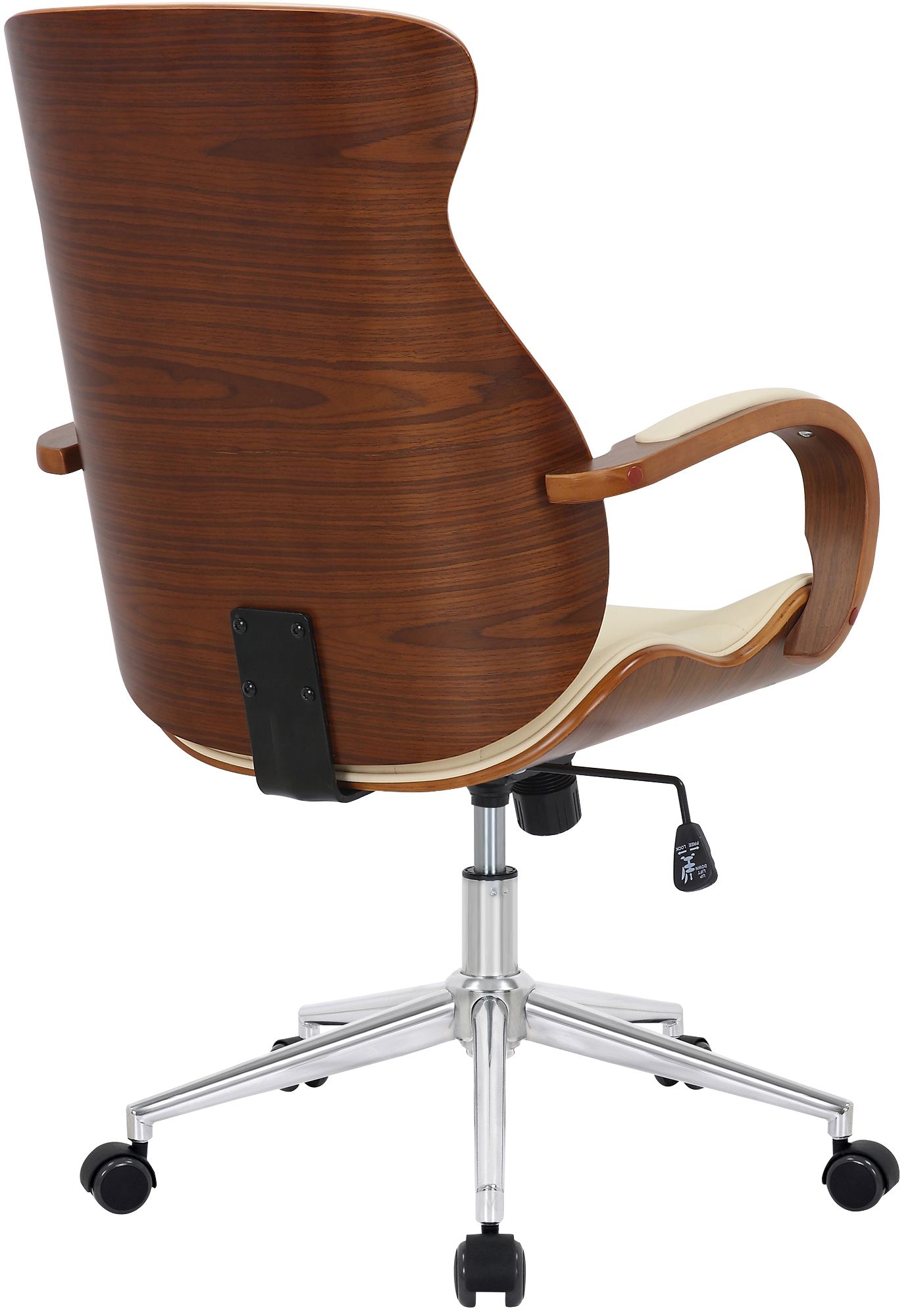 Bürostuhl Melilla Kunstleder, walnuss/creme