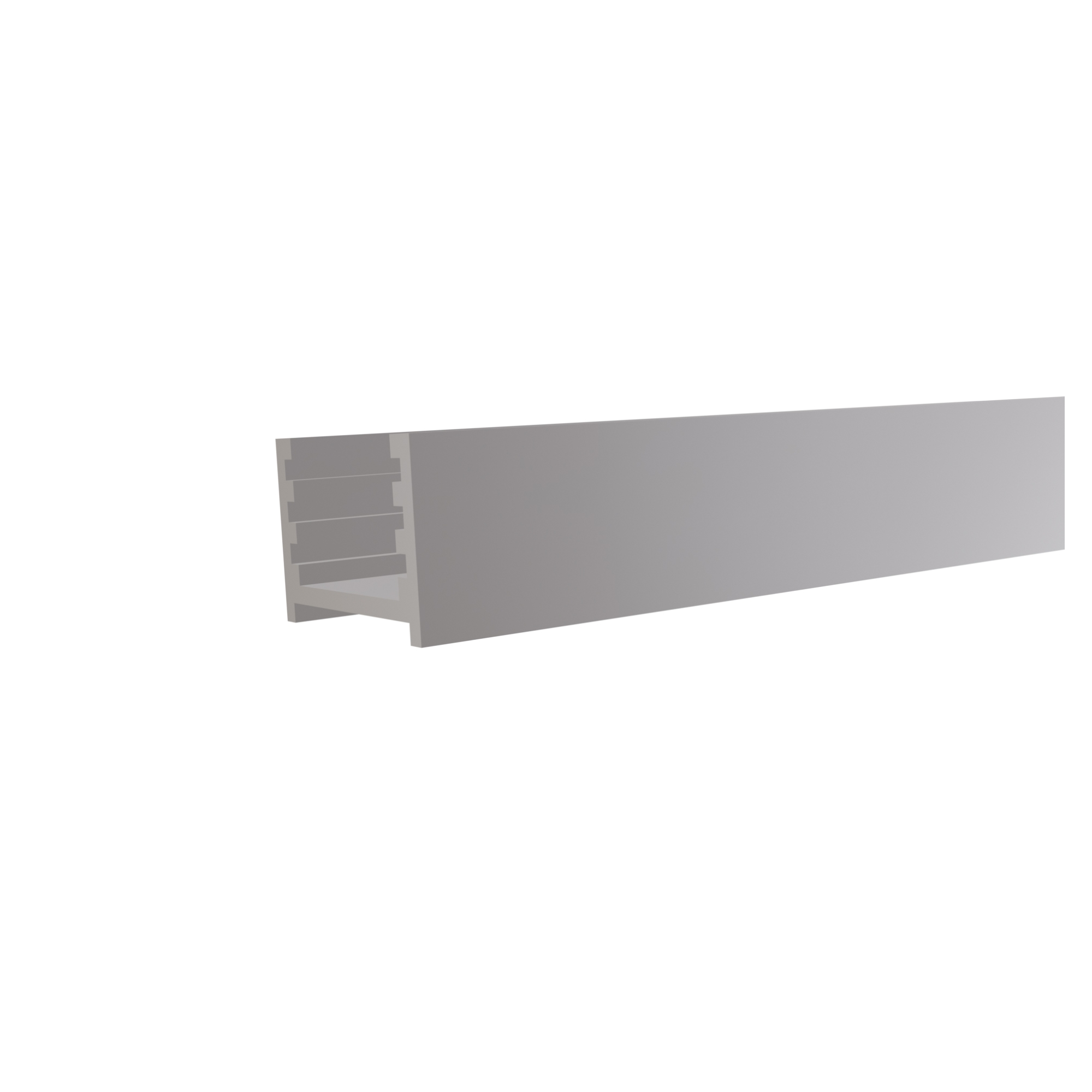 Aluminium-Wandprofil f. Steckzaunserien, ANTHRAZIT, 20 x 20 x 2000 mm,, inkl. Abstandhalter
