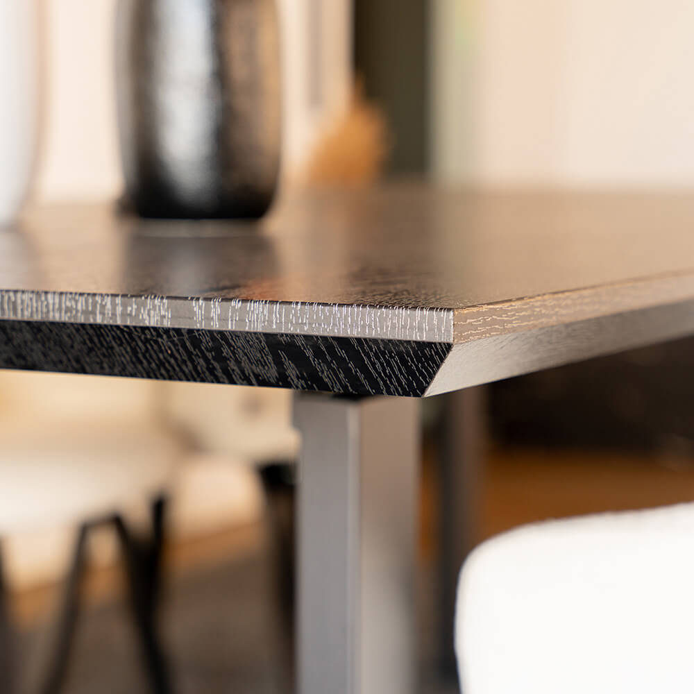Esstisch Eckig Ausziehbar AVENCIA inkl. U-Fuß - 160-200 x 100 cm Dark Oak