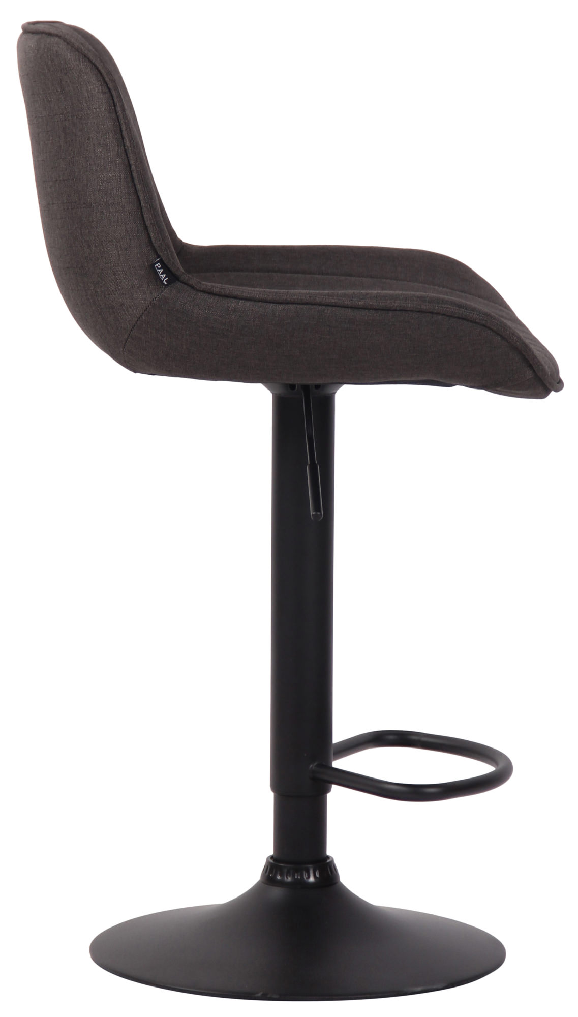 Barhocker Lentini Stoff schwarz, dunkelgrau