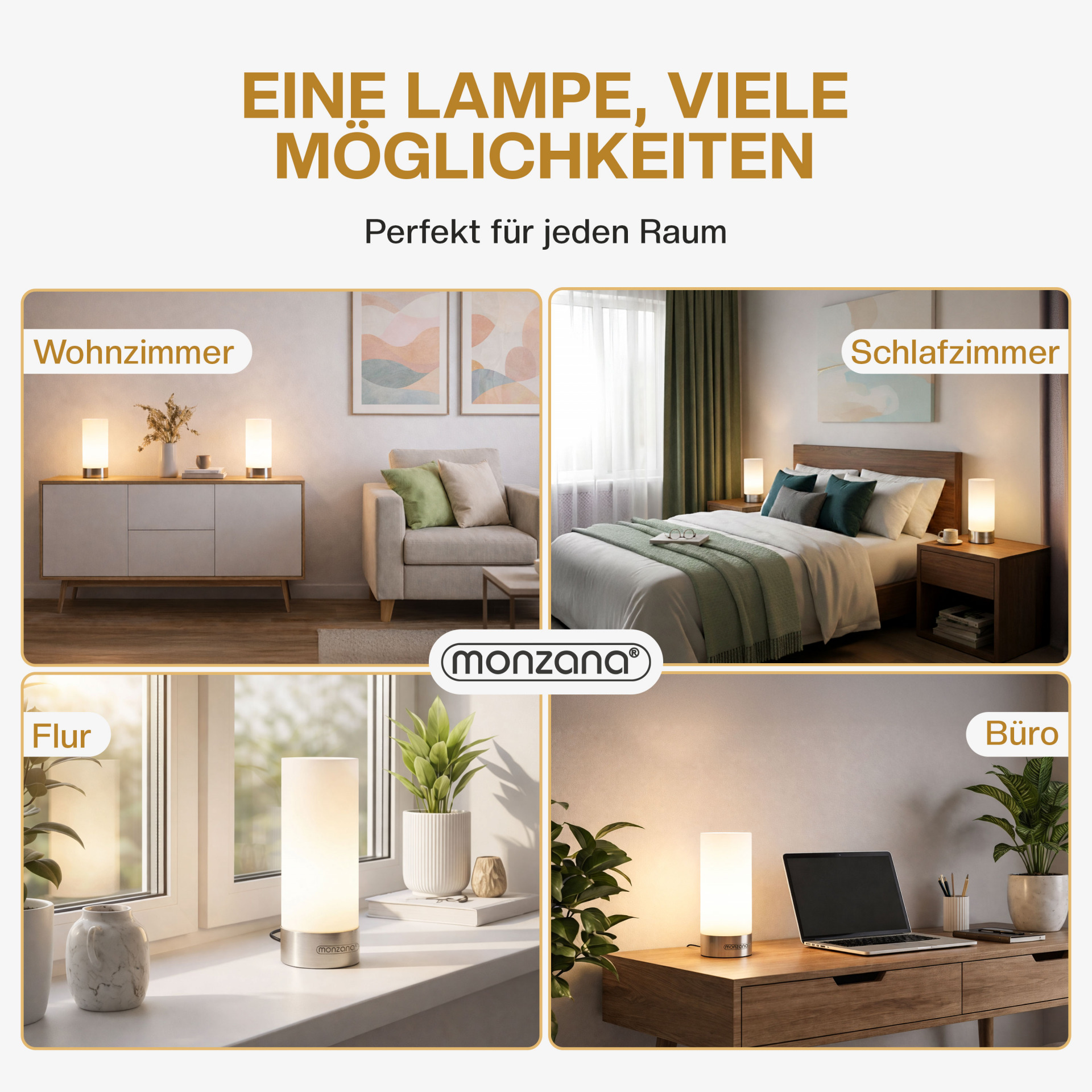 Tischlampe Lumo 2er-Set Weiß