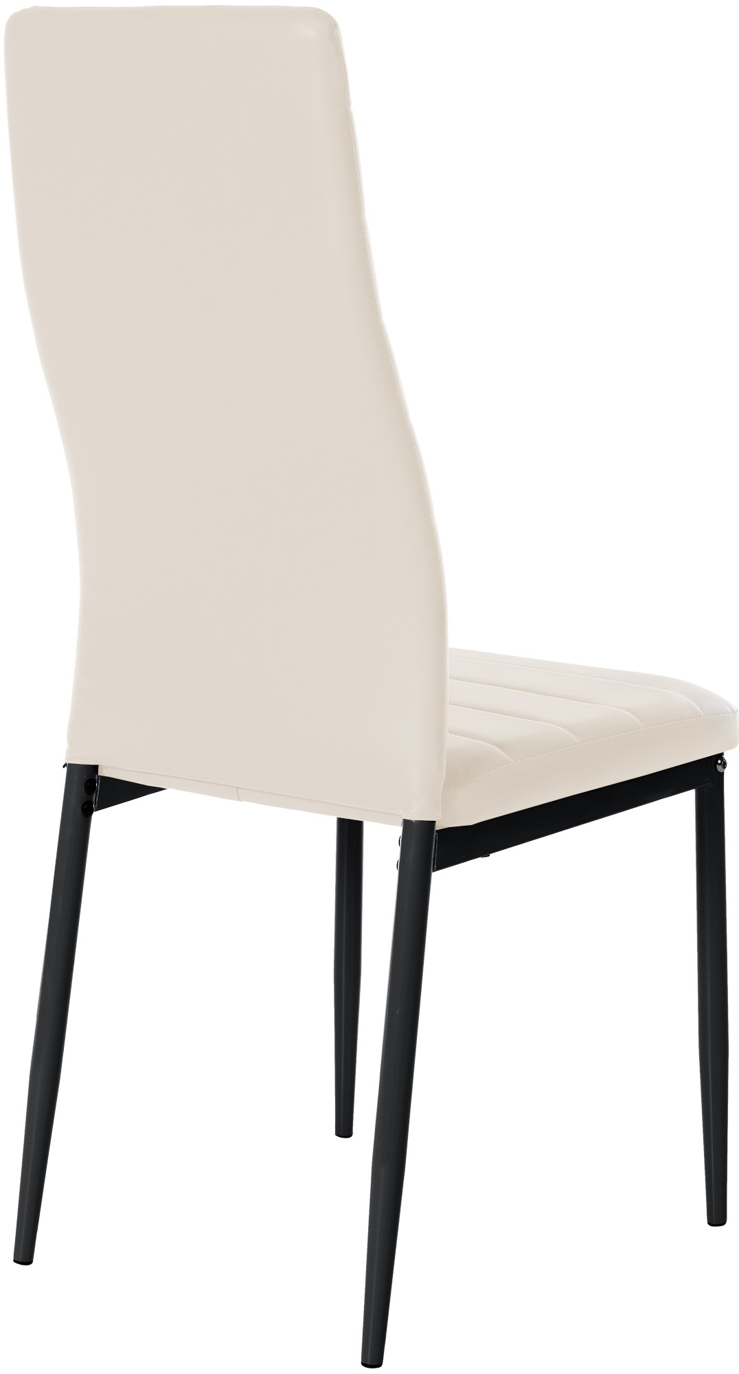 4er Set Esszimmerstühle Mayfair Kunstleder, creme