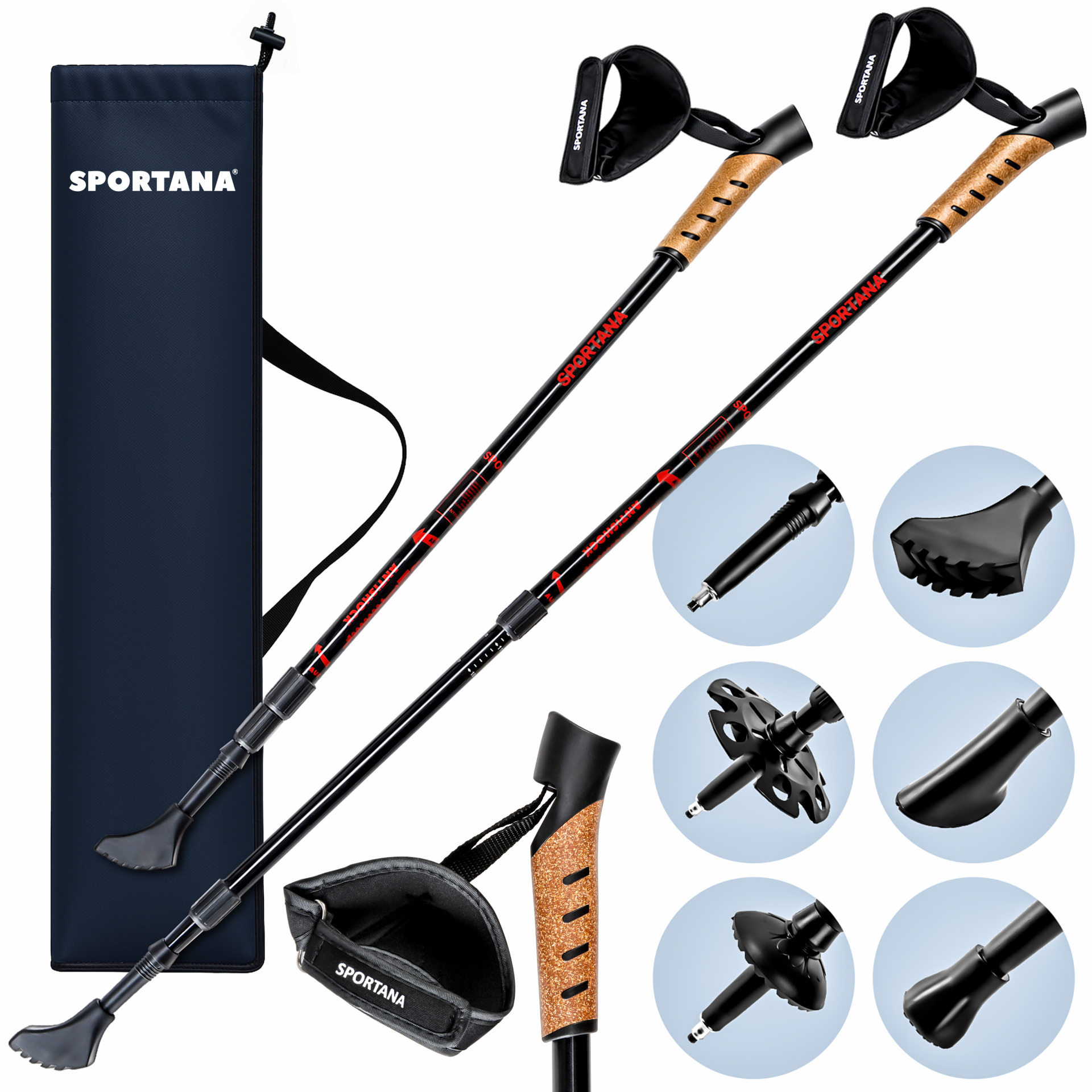 Nordic Walking Stöcke Rot