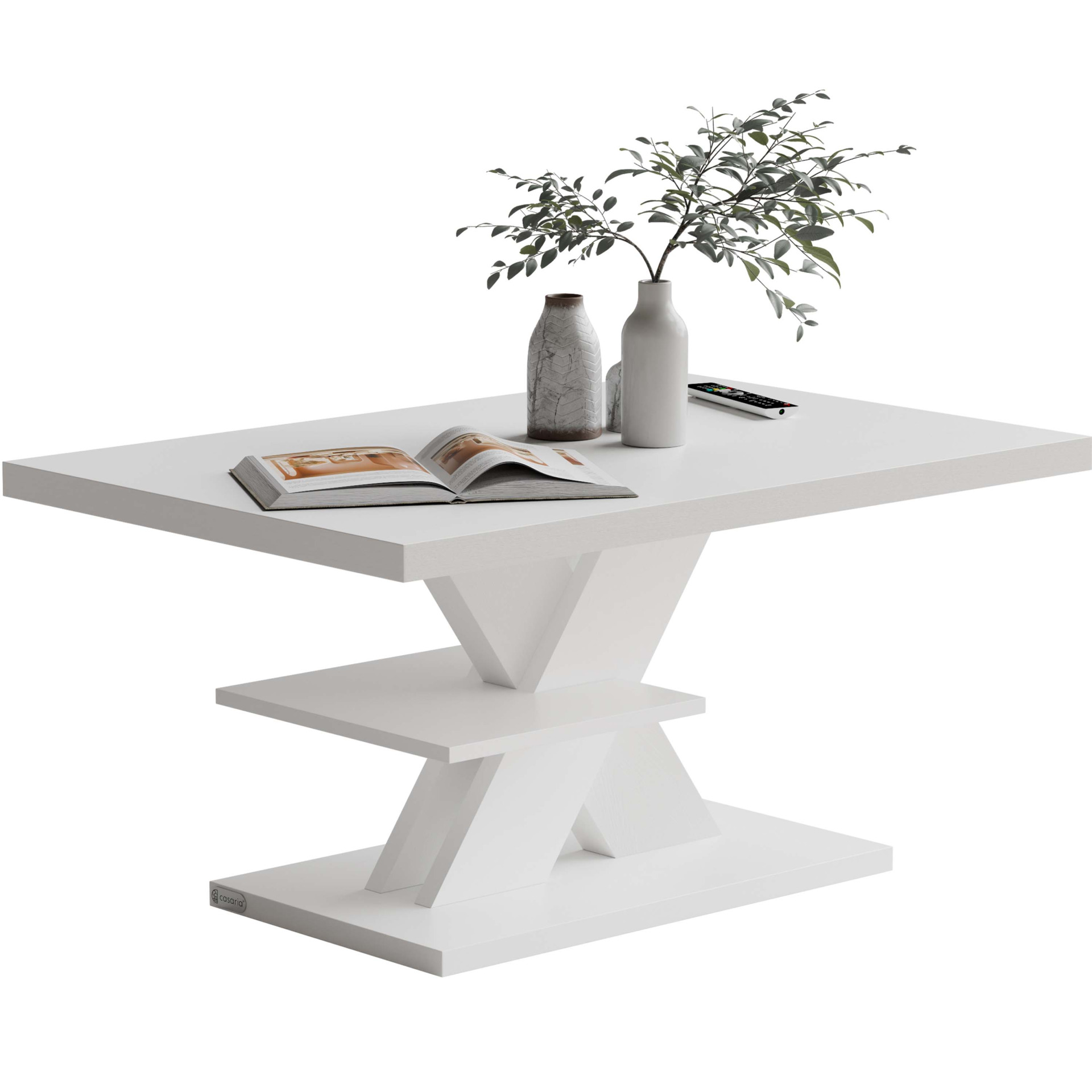 Couchtisch Detroit Weiß 90x60x45cm
