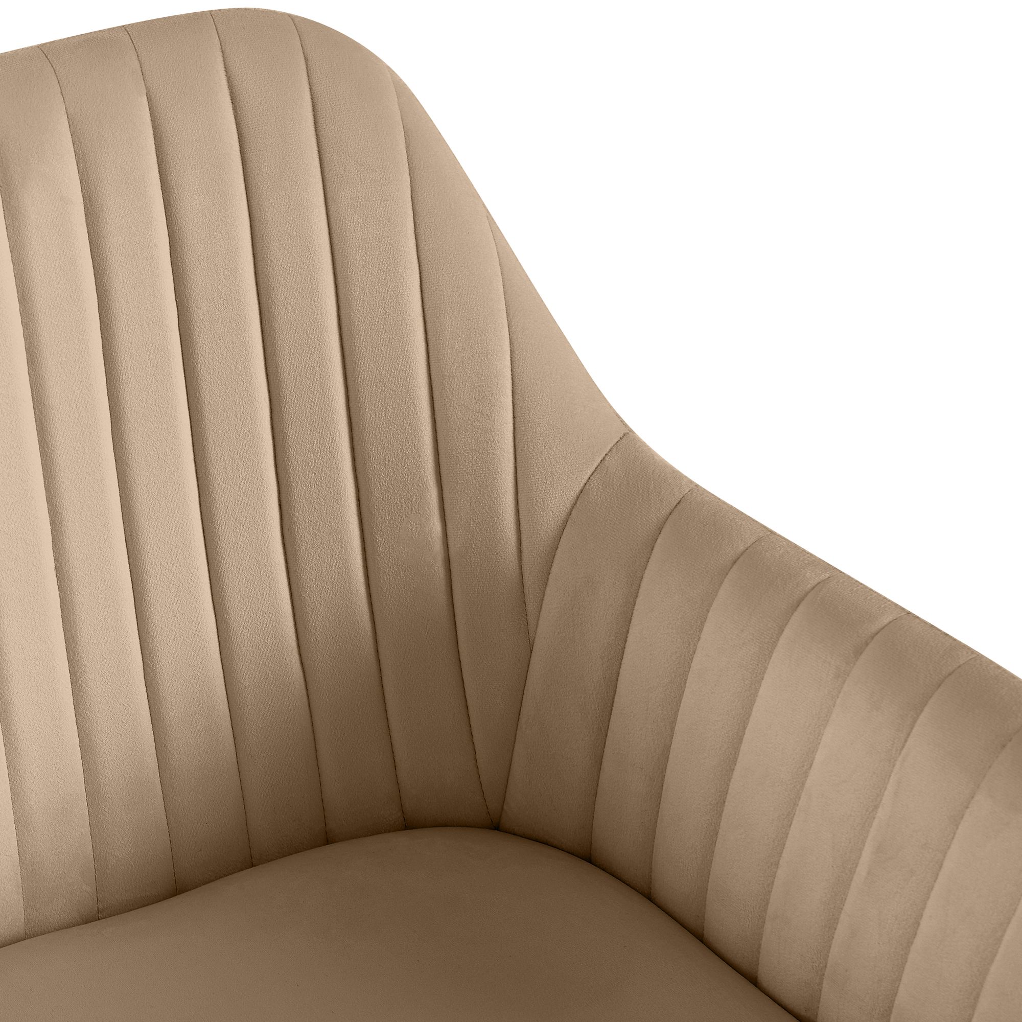 2er Set Esszimmerstuhl Novanis Samt, taupe