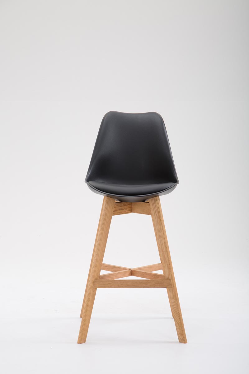 Barhocker Cannes Kunststoff Natura, schwarz
