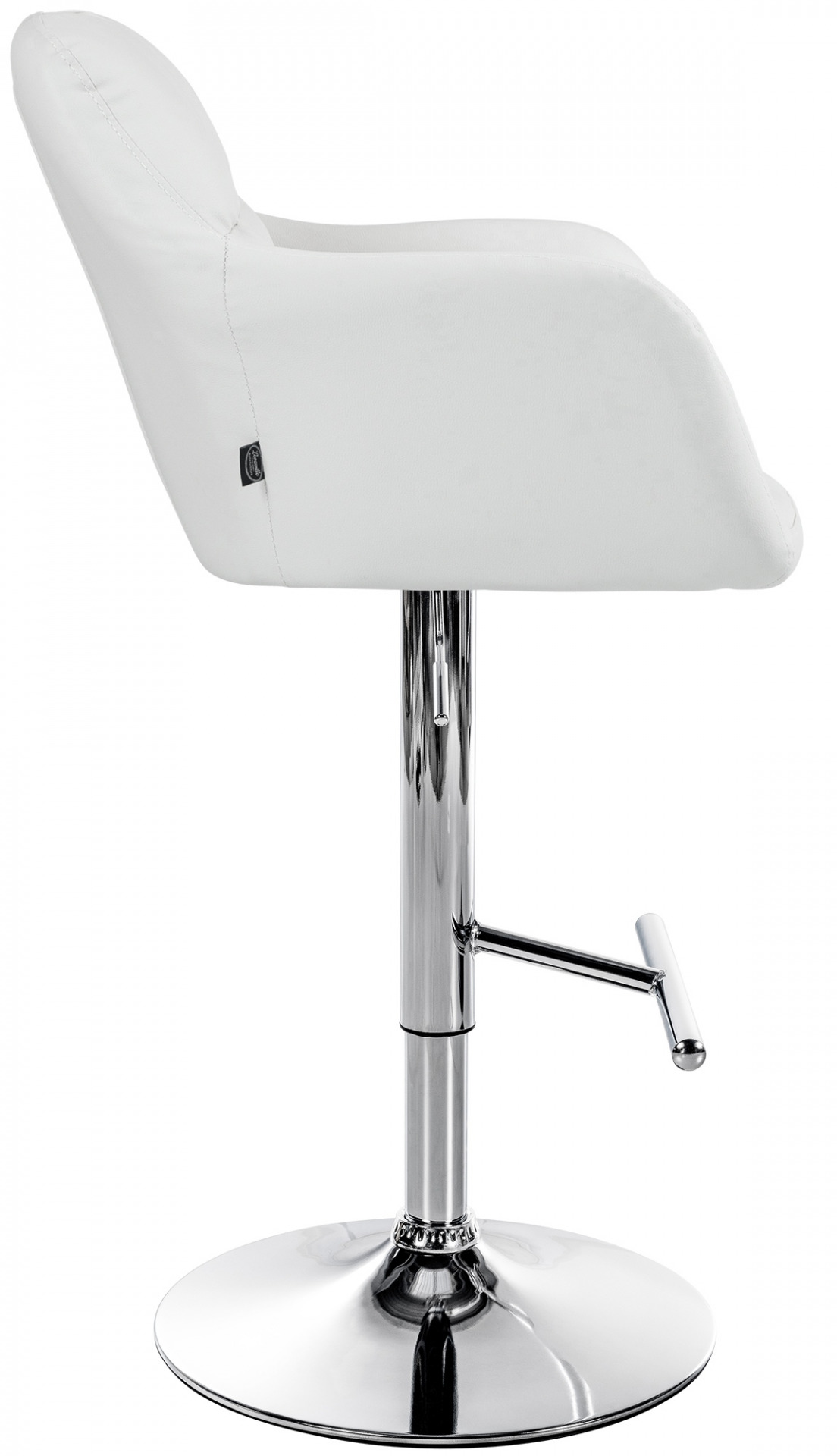 Barhocker Natoma Kunstleder chrom, weiß