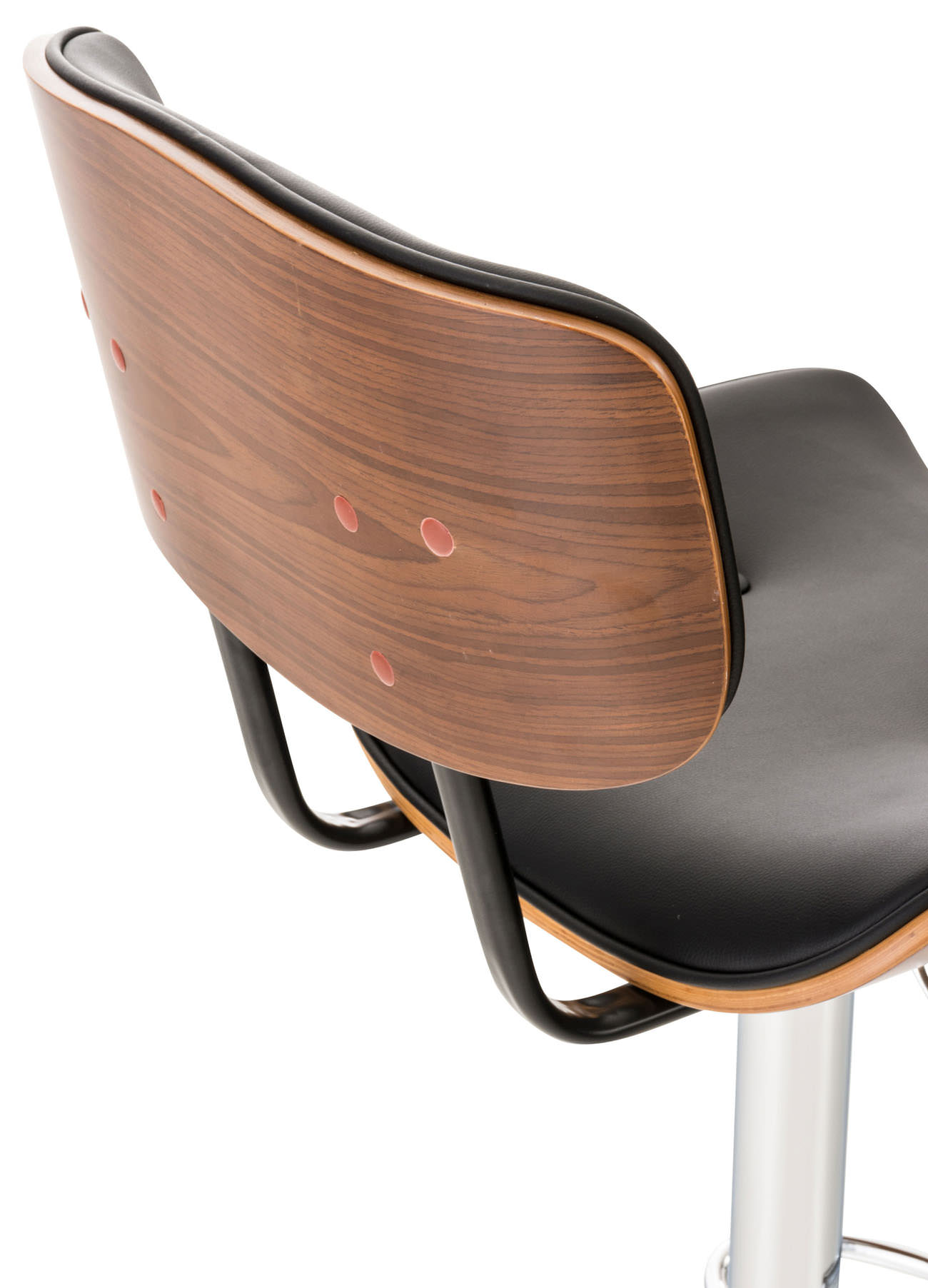 2er Set Barhocker Sarnia Kunstleder, walnuss/schwarz