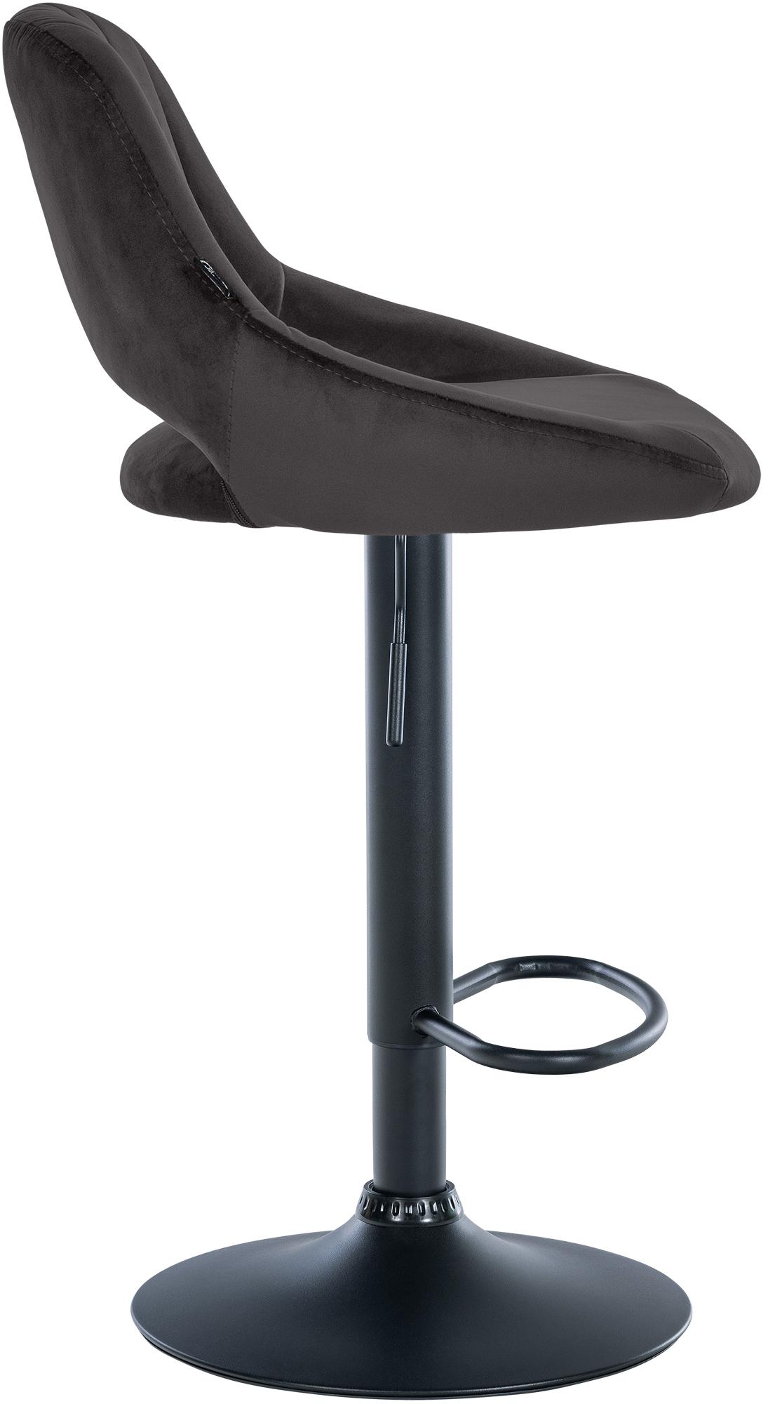 Barhocker Milet Samt schwarz, schwarz