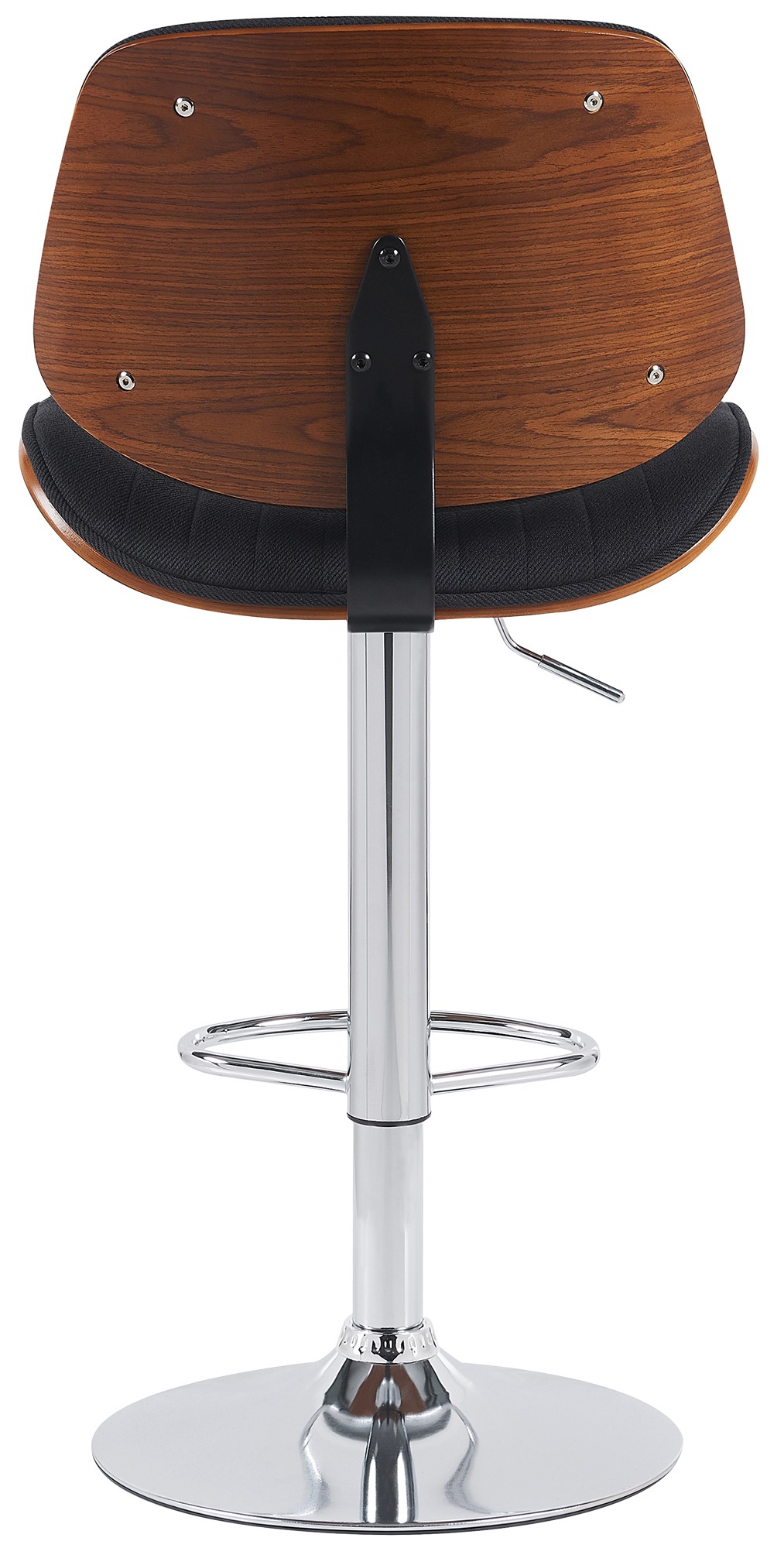 Barhocker Clawson Stoff chrom, walnuss/schwarz