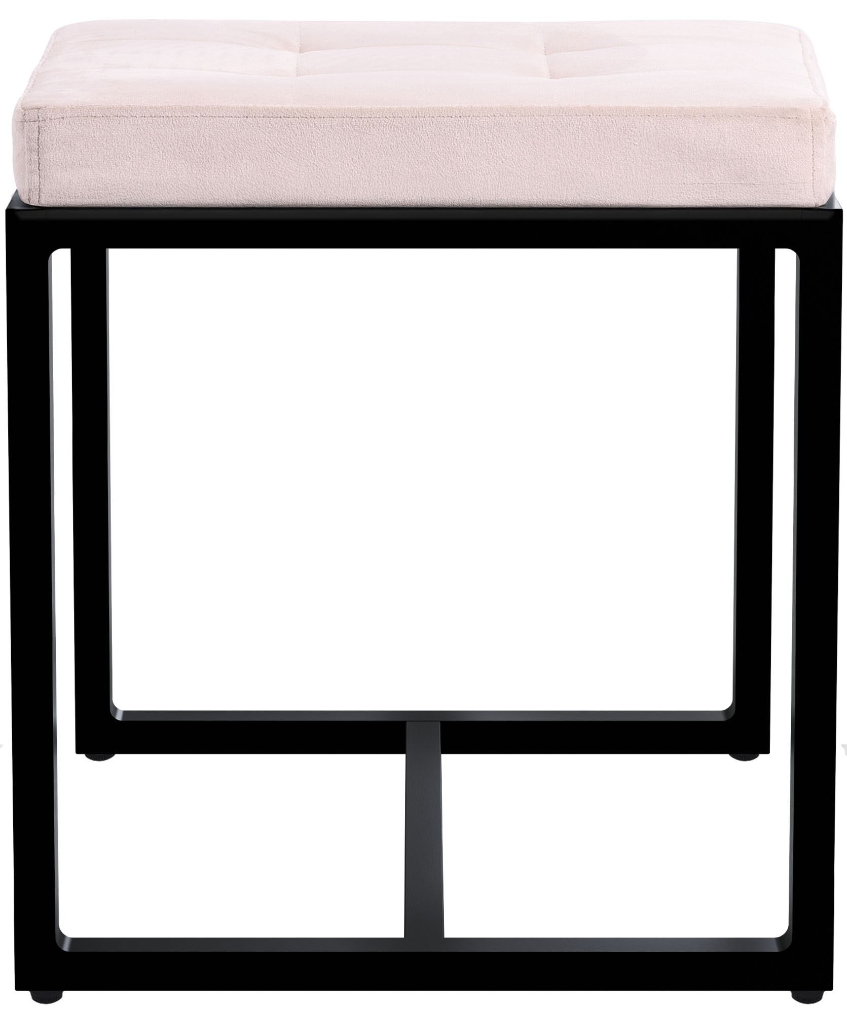 Sitzhocker Barci B Samt, creme